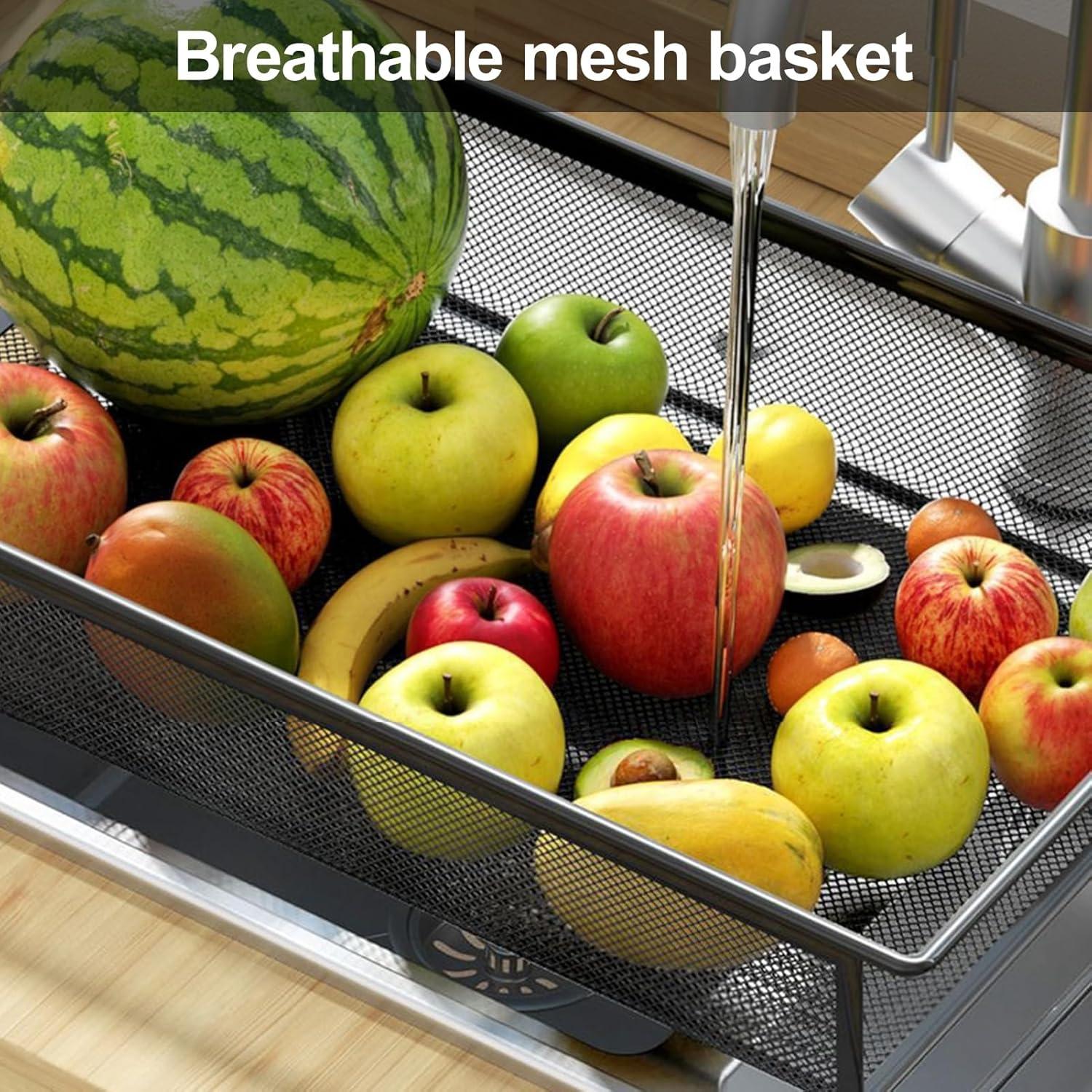 17 Stories Fruit Vegetable Storage Basket,5 Tier Stackable Metal Mesh Storage Basket with 360 Degree Wheels