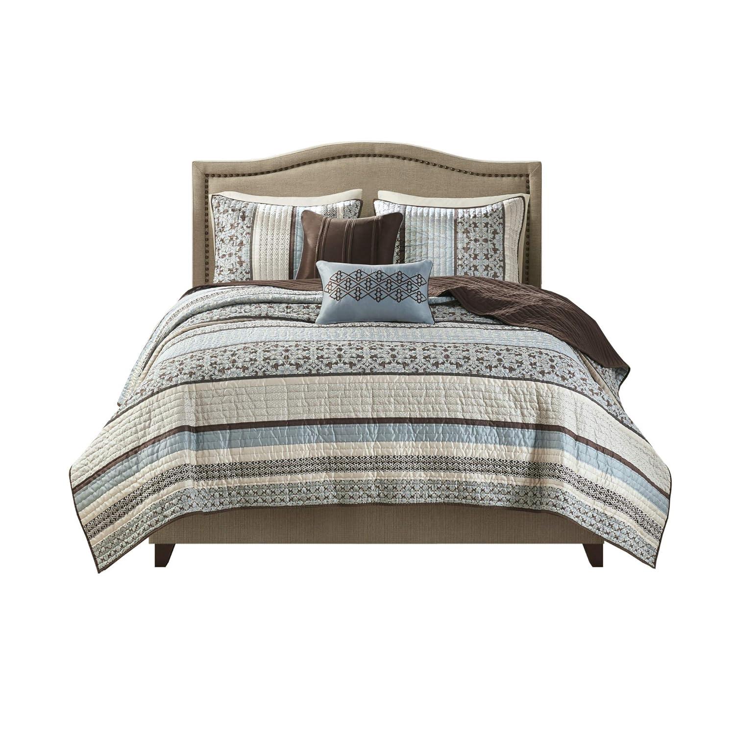 Madison Park Jacquard Quilt Set with Throw Pillows