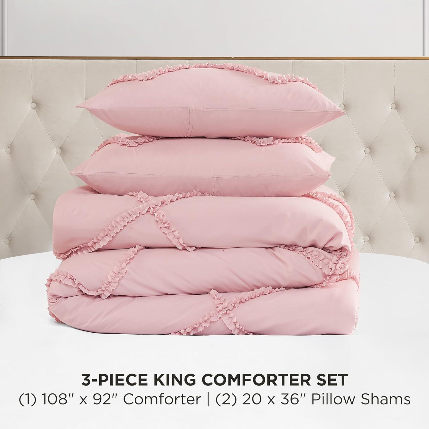 Juicy Couture Juicy Couture Diamond Ruffle Reversible Comforter & Shams Bedding Sets