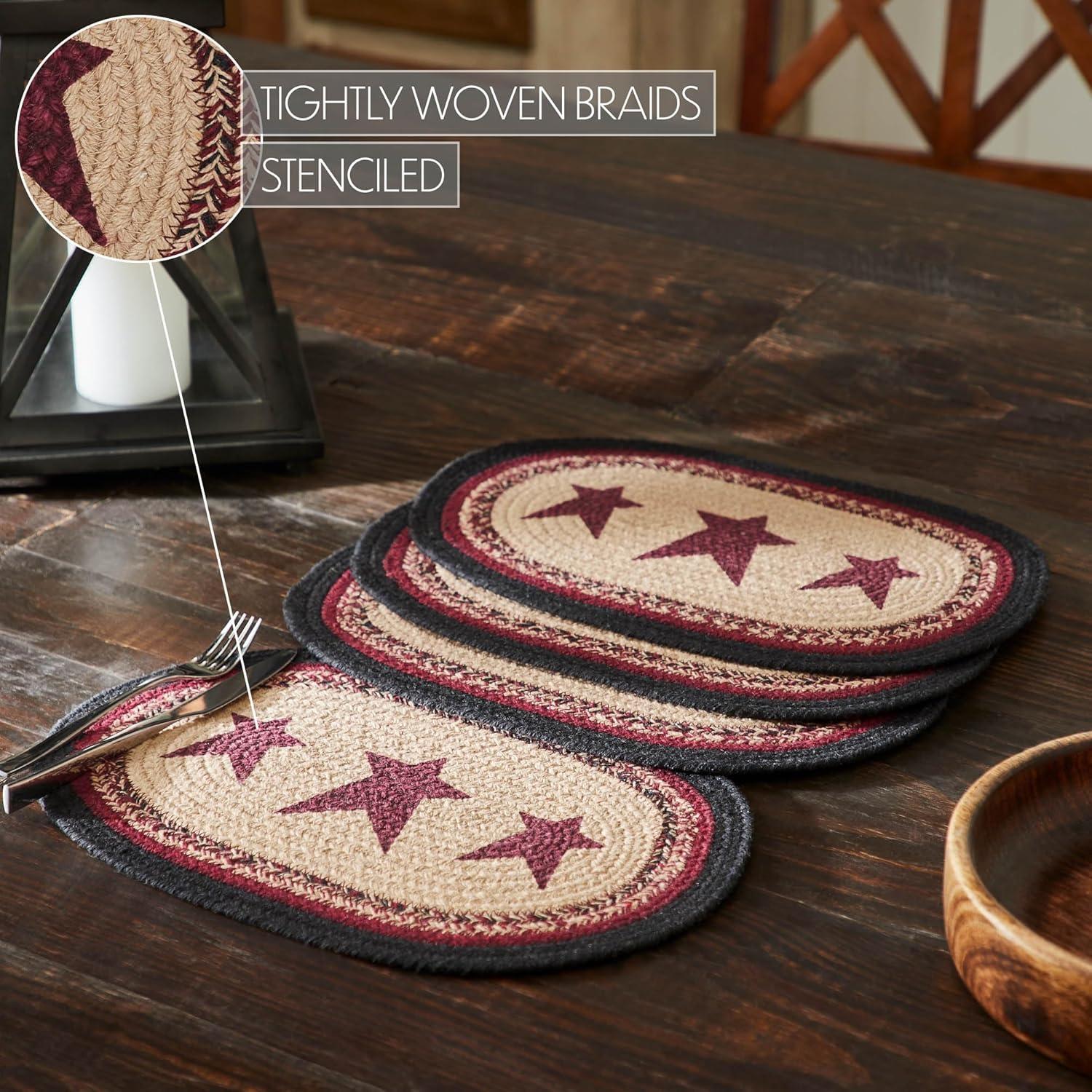 VHC Brands Connell Geometric Oval Placemat (Set of 4)