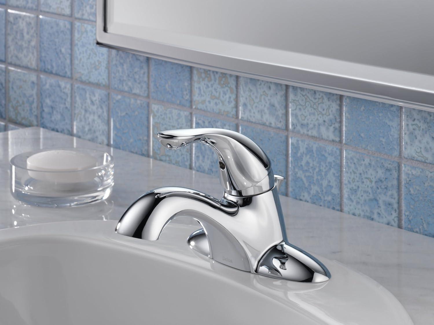 Classic Centerset Bathroom Faucet with Drain Assembly and Diamond Seal Technology