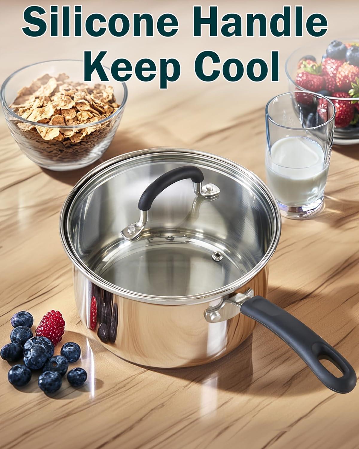 Cook N Home Cook N Home 10 Piece Stainless Steel Cookware Set