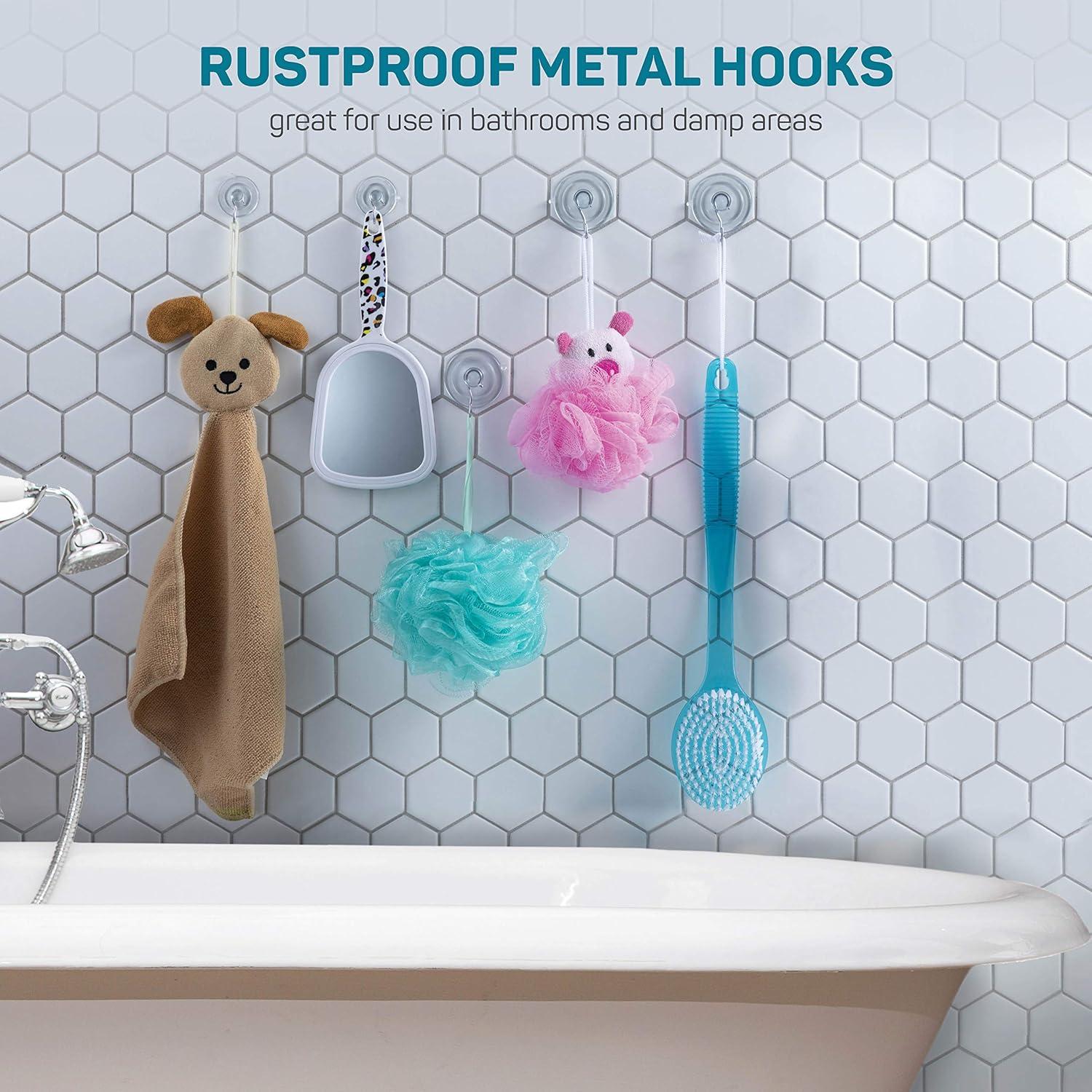 SEWANTA All-Purpose Suction Cup Hooks [20PK Combo Set] Powerful Window Suction Cups with Hooks Use to Hang On Glass, Windows, Doors, Mirrors, Tiles. Set Includes: 4 Large, 8 Medium, 8 Small