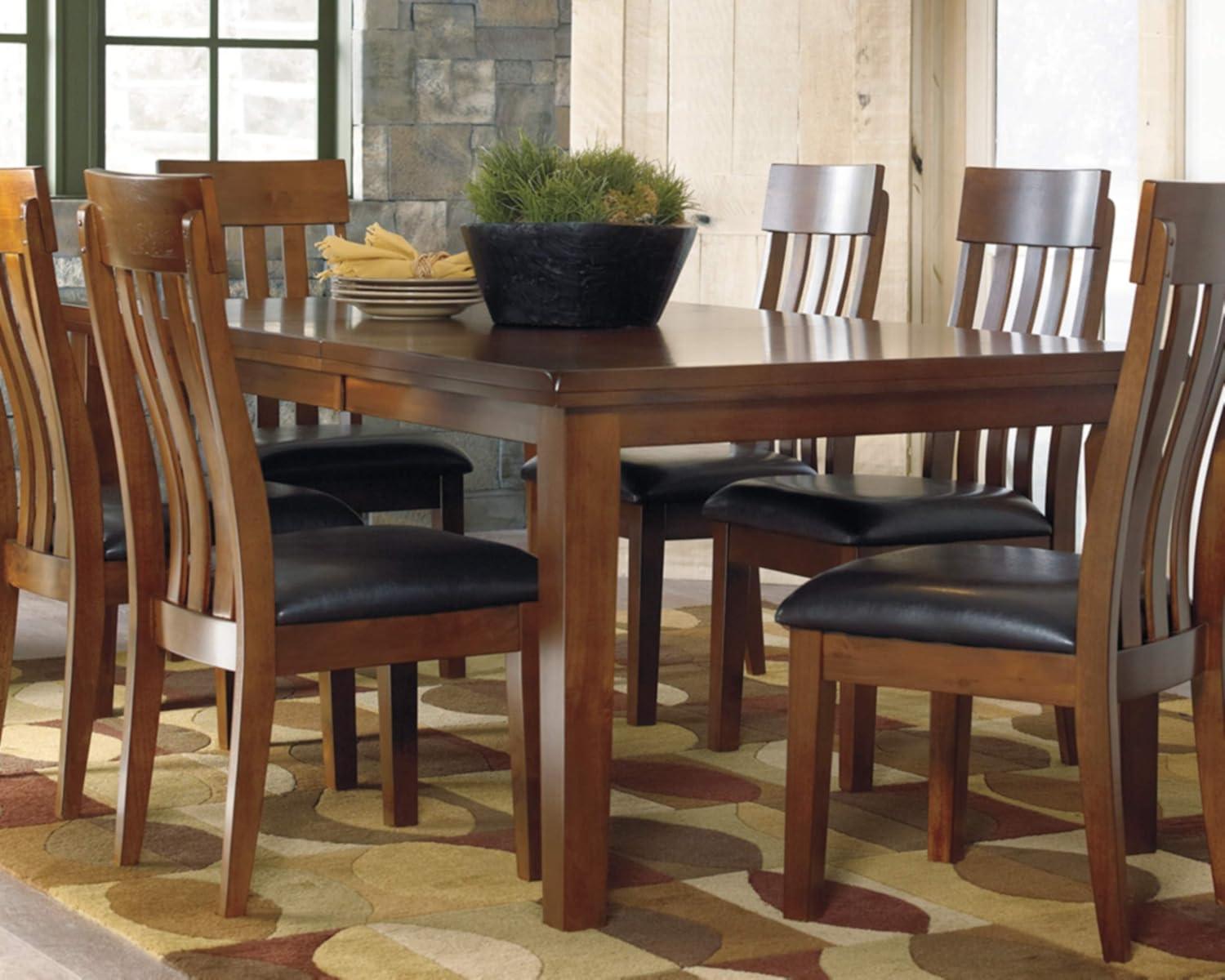 Ralene Rectangular Butterfly Extendable Dining Table Wood/Medium Brown - Signature Design by Ashley: Plank-Style, Seats 6