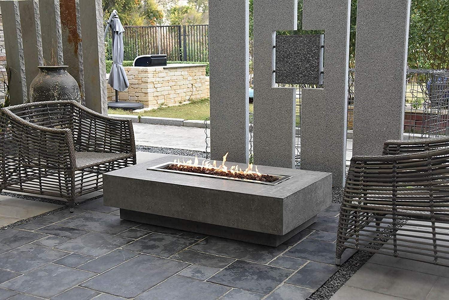 Hampton 56" Outdoor Fire Pit Propane Table Backyard Patio Heater - Elementi: Weather-Resistant, No Assembly Required