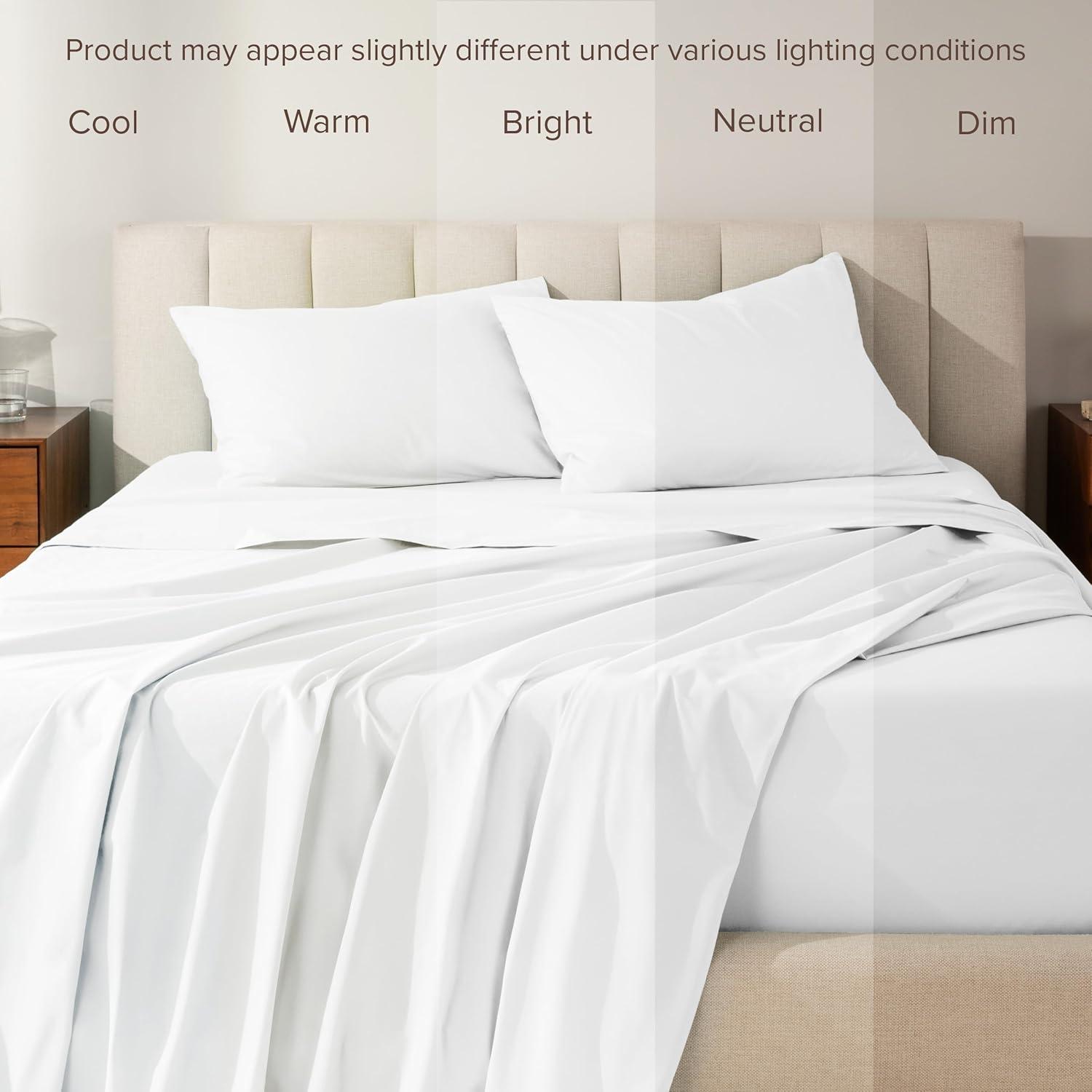Bare Home 100% Cotton Percale Sheet Set