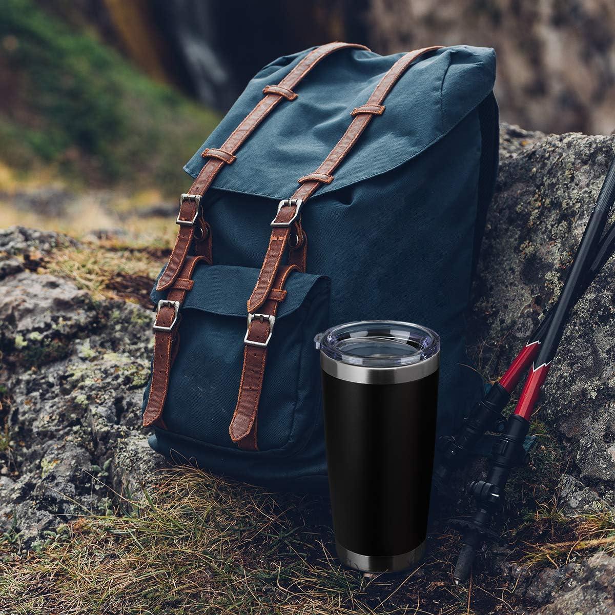 Black Stainless Steel 20 oz Vacuum Insulated Travel Tumbler