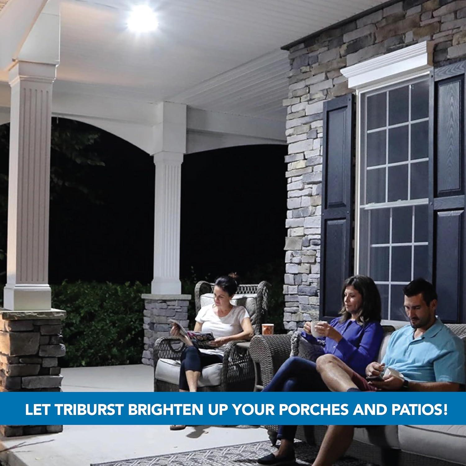 Bell + Howell Bell+Howell Triburst Multi-Directional 2000 Lumens Light, Screws Onto Any Standard Light Socket