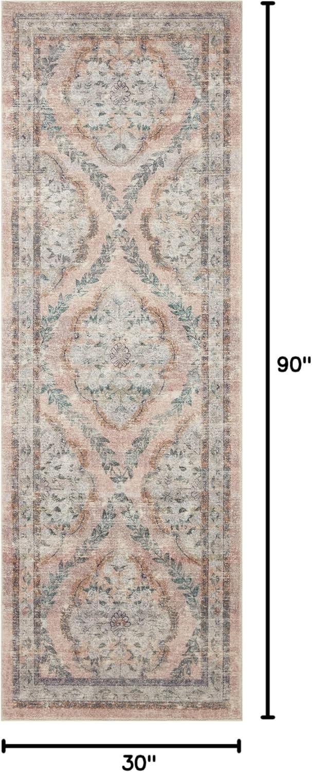 Rifle Paper Co. x Loloi Courtyard Blush Area Rug feat. CloudPile