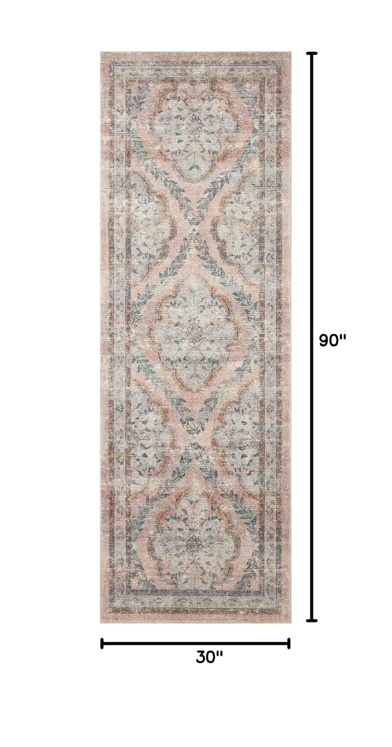 Rifle Paper Co. x Loloi Courtyard Blush Area Rug feat. CloudPile