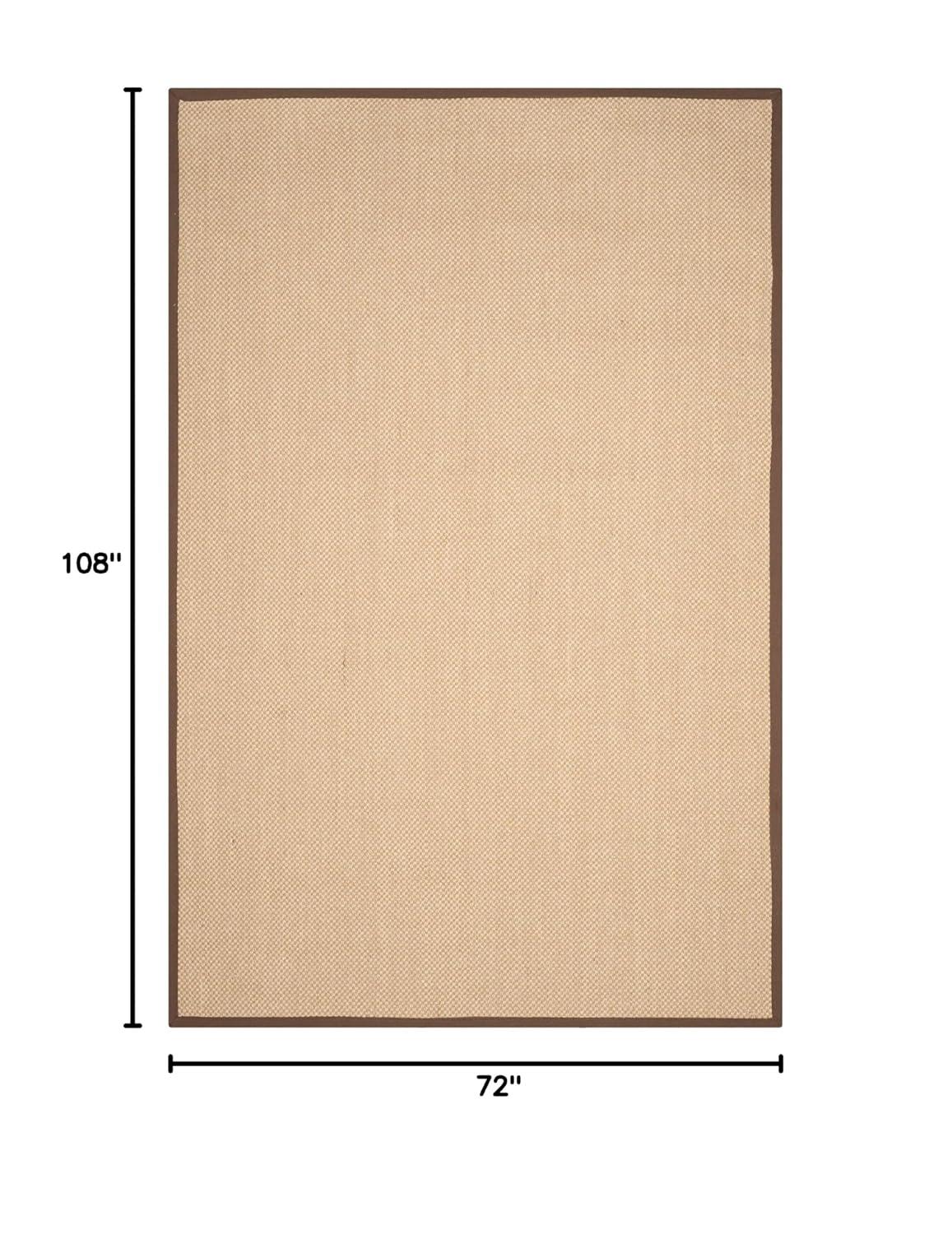 Natural Fiber NF141 Power Loomed Indoor Area Rug - Maize/Brown - 6'x9' - Safavieh.