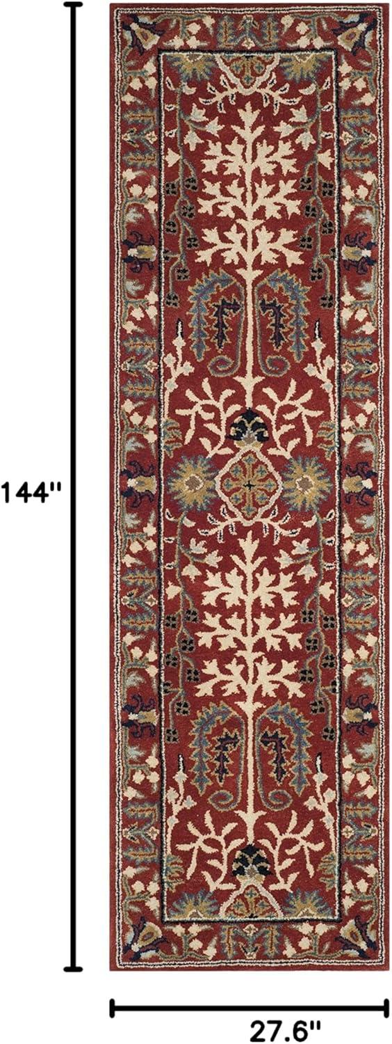 Antiquity AT64 Hand Tufted Runner Rug - Red/Multi - 2'3"x12' - Safavieh.