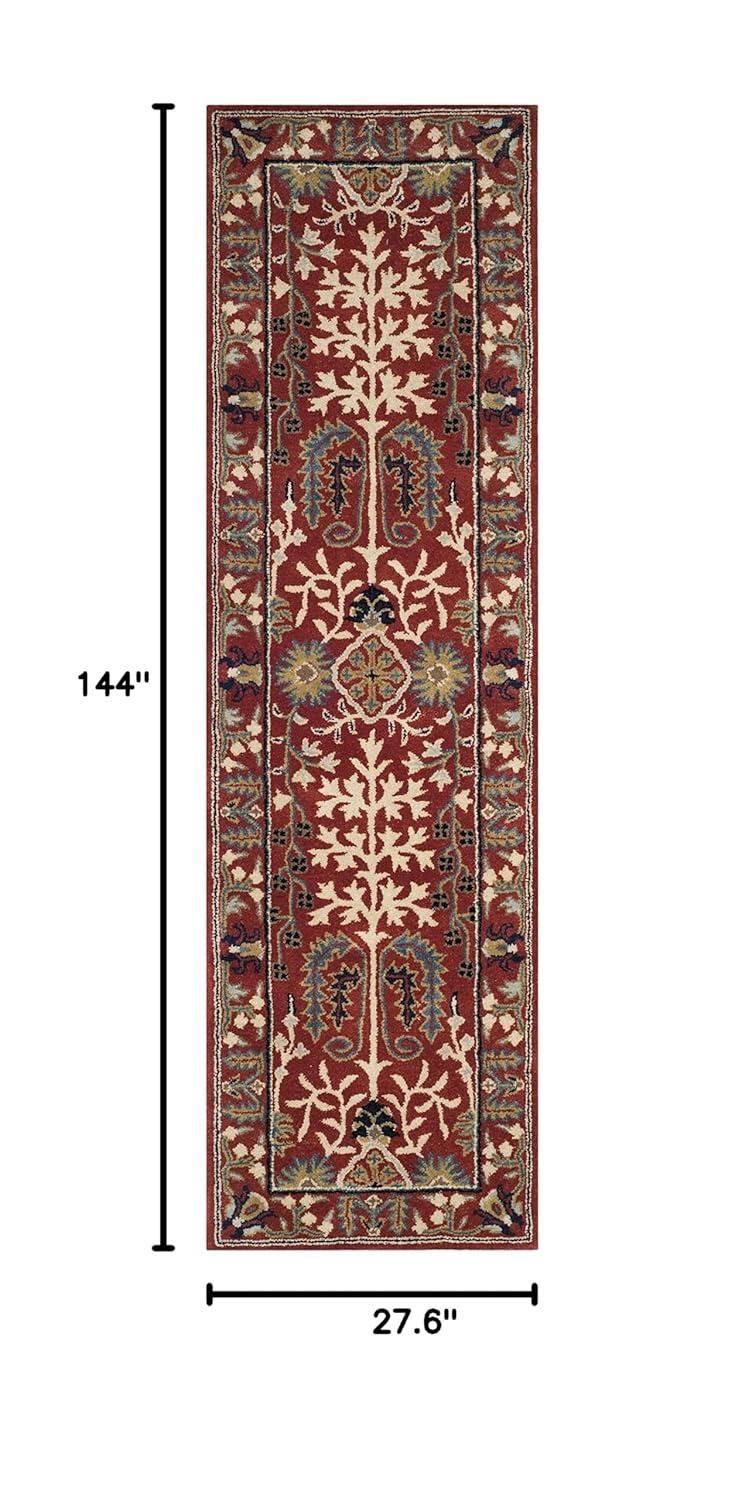 Antiquity AT64 Hand Tufted Runner Rug - Red/Multi - 2'3"x12' - Safavieh.