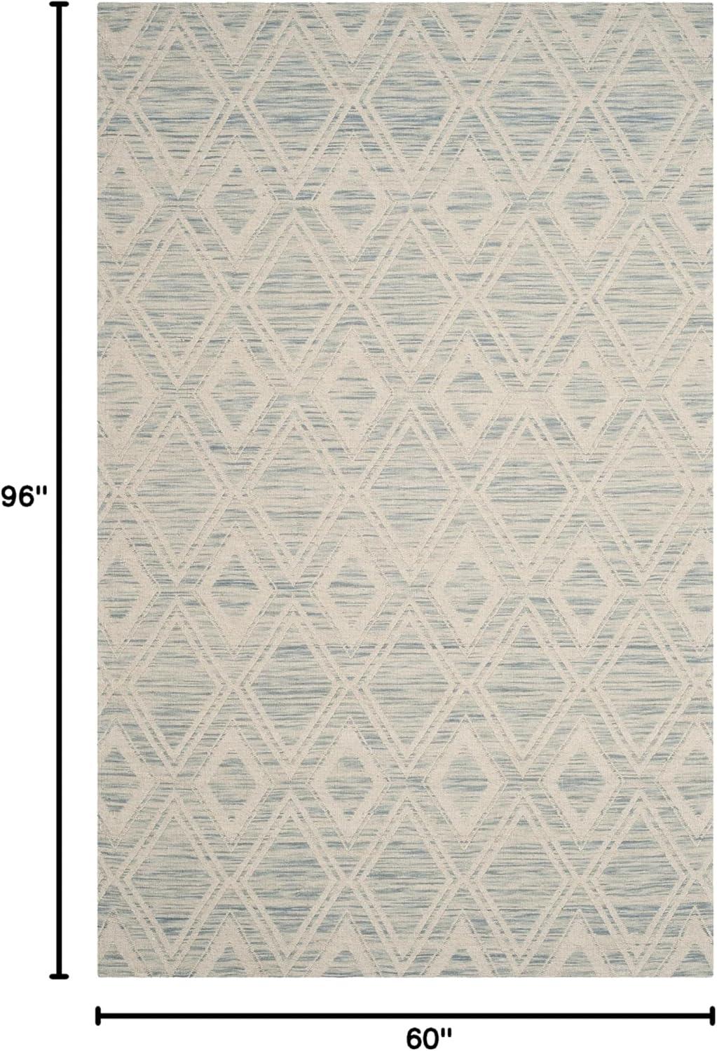 Marbella MRB312 Hand Loomed Indoor Area Rug - Light Blue/Ivory - 5'x8' - Safavieh