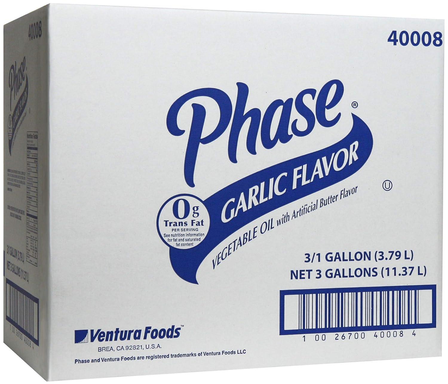 Phase Garlic Flavor Vegetable Oil Butter Alternative, 1 Gallon