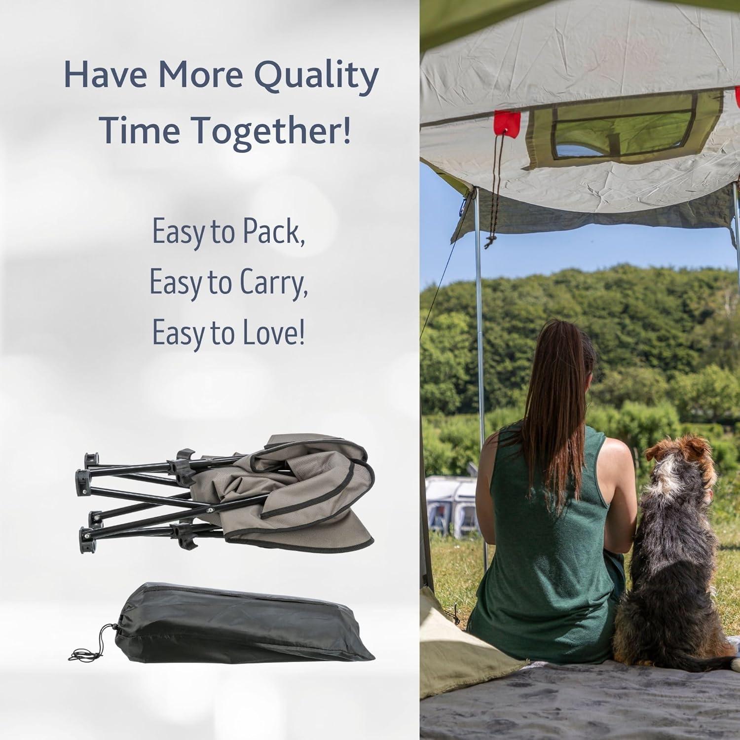 TRIXIE TRIXIE Camping Cot for Dogs, Elevated Dog Bed, Folding Padded Pet Bed, Raised Travel Lounger for Dogs