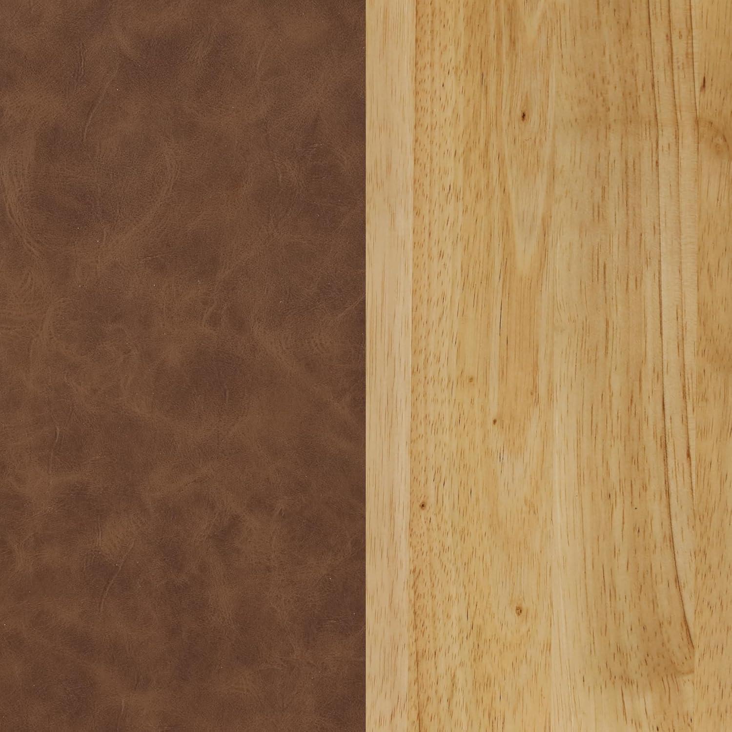 Nathan James Upholstered Counter Stool with Solid Wood Frame (Set of 2)