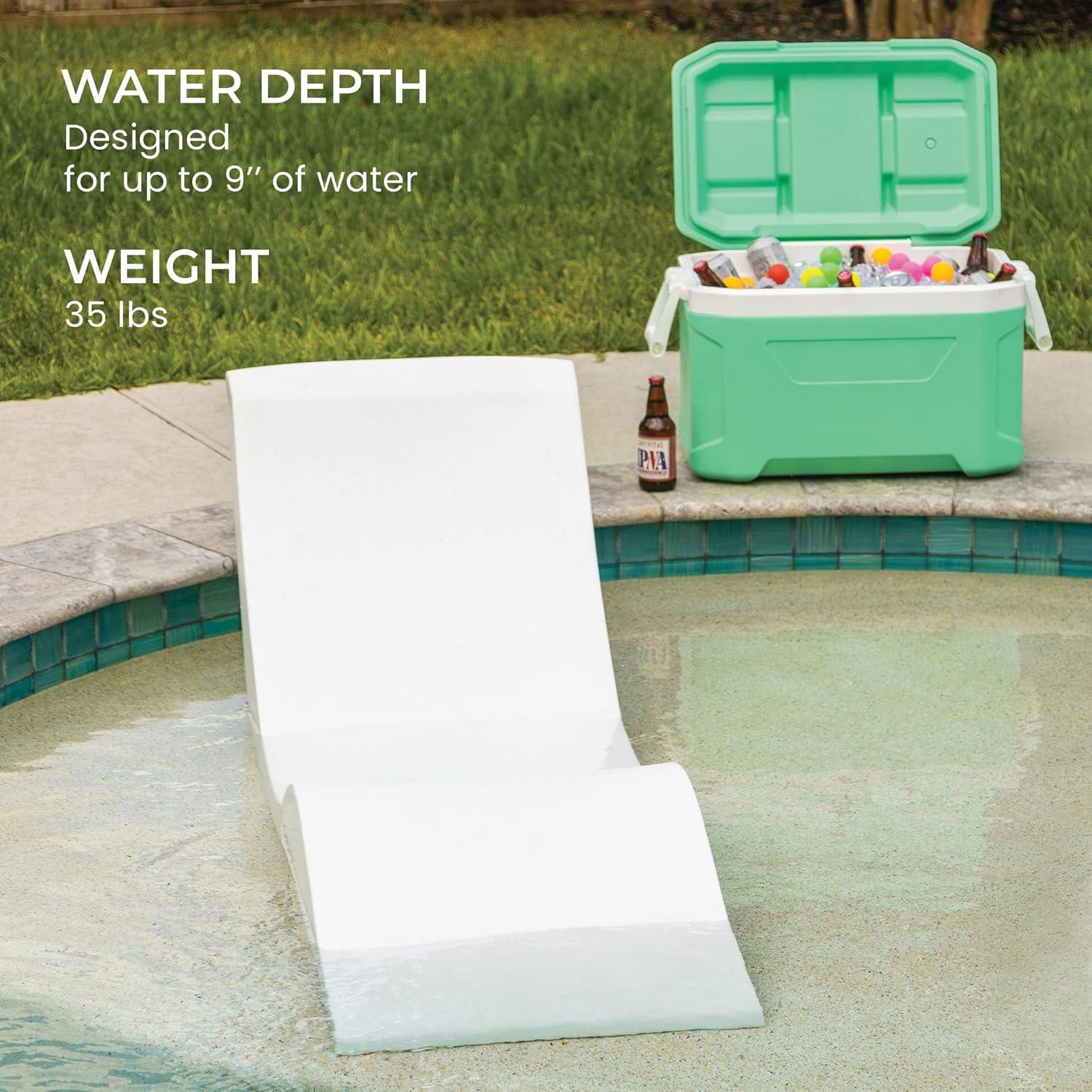 Blue Resin Outdoor Chaise Lounger Set for Poolside Relaxation