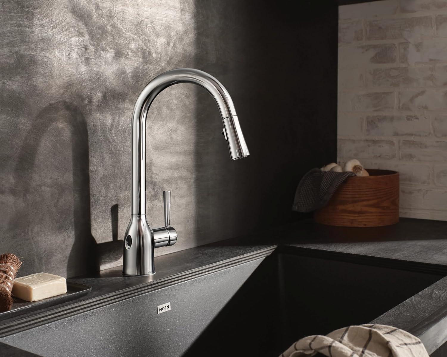 Moen Adler MotionSense Wave Single Handle Pulldown Kitchen Faucet with Power Clean Technology