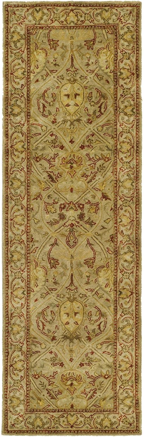 Persian Legend PL819 Hand Tufted Indoor Runner Rug - 2'6"x12' - Moss/Beige - Safavieh