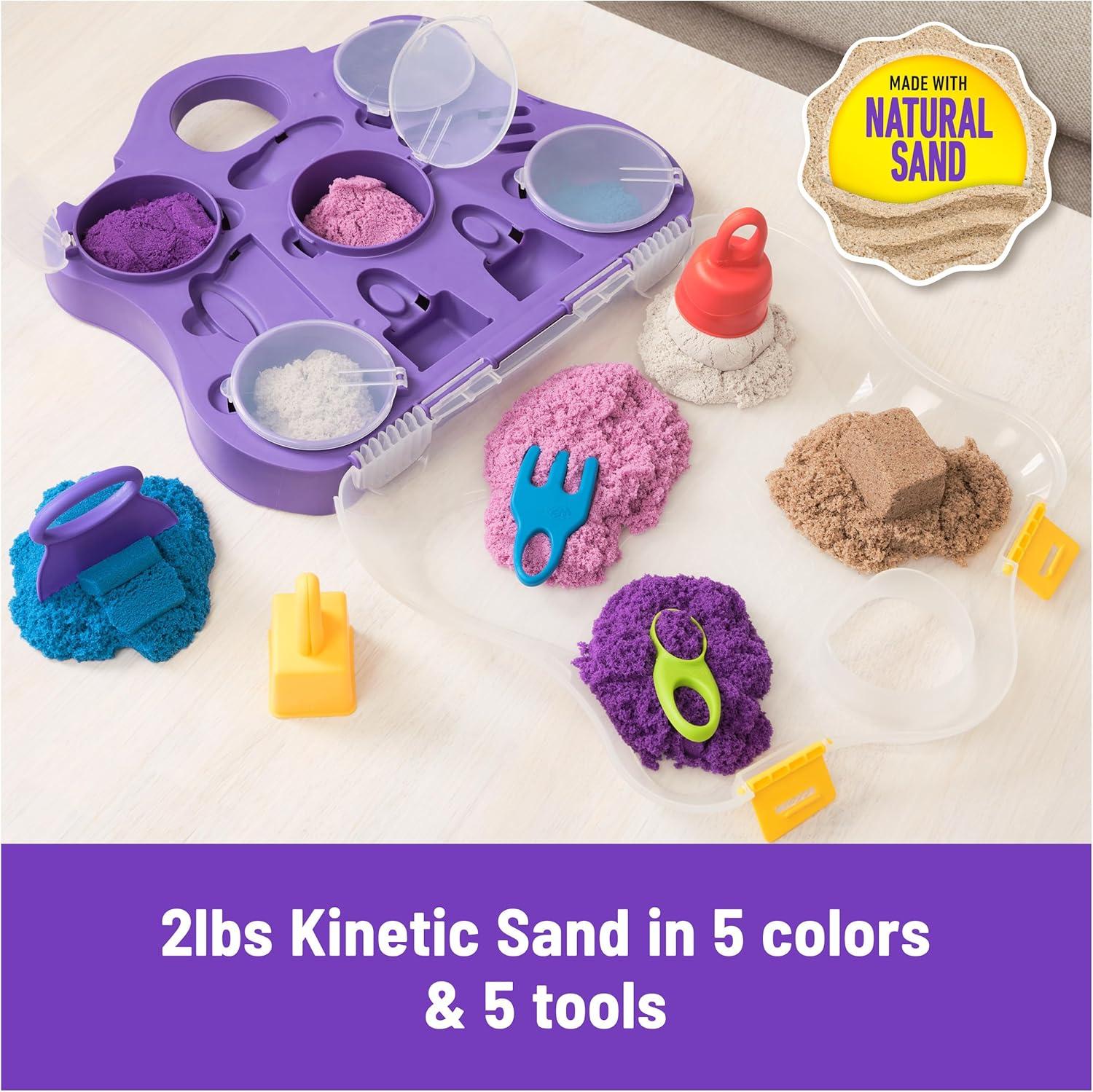 Kinetic Sand Variety Case with Tools and Storage