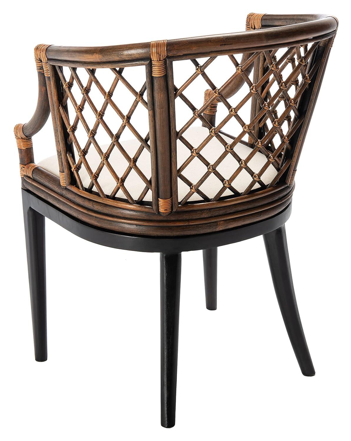 Carlotta Arm Chair - SEA4013 - Brown/Black - Safavieh