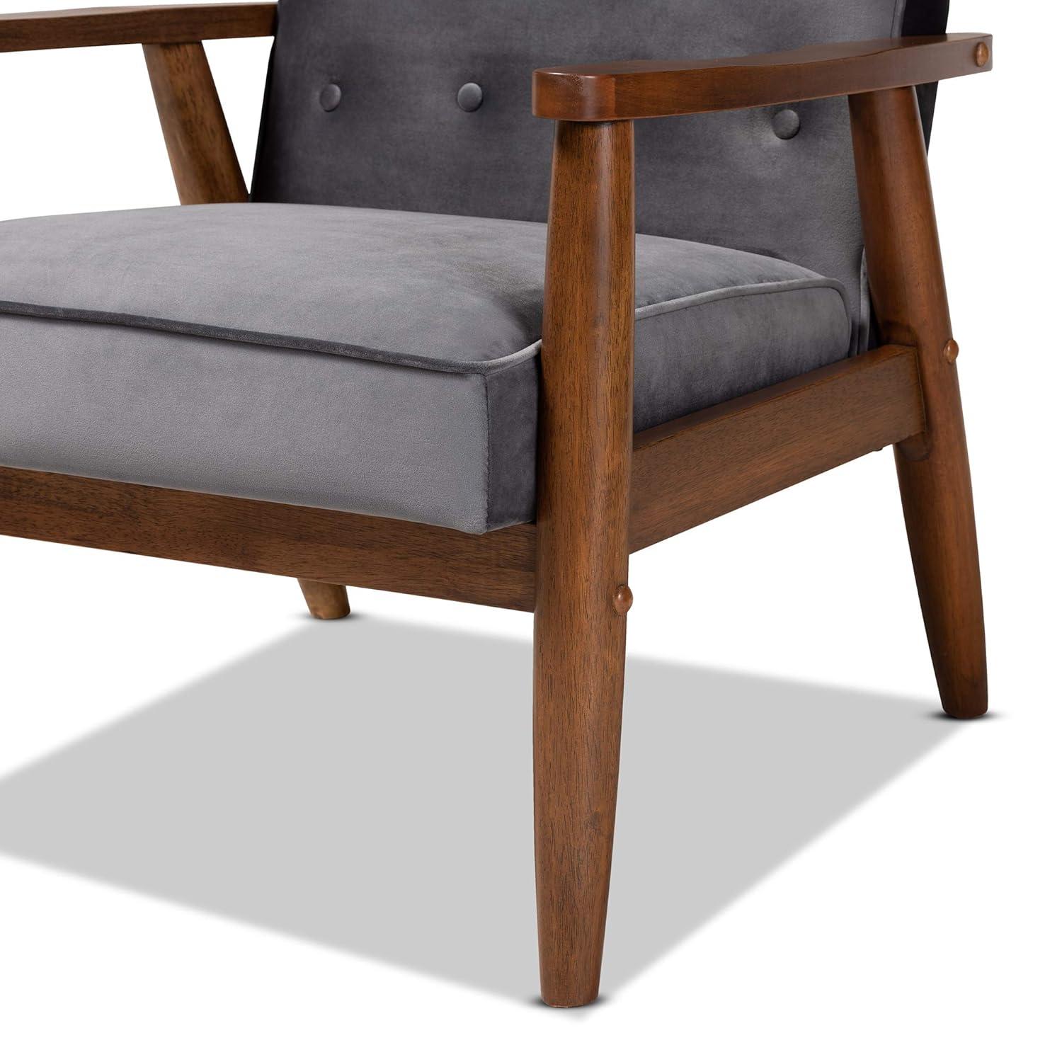 George Oliver Studio Sorrento Accent Chair, 1 Seater, Grey, Brown