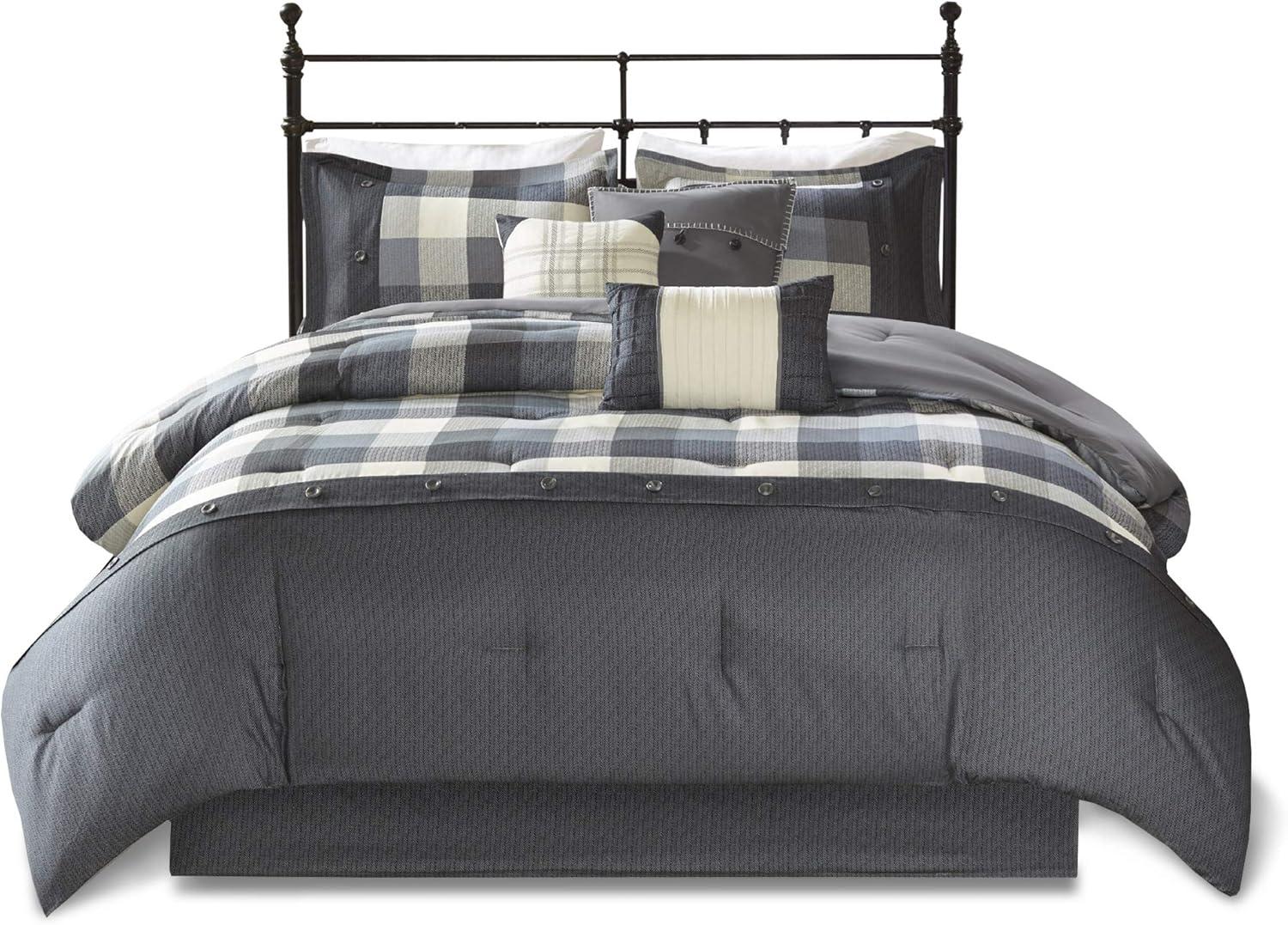 Ridge 7 Piece Herringbone Comforter Set