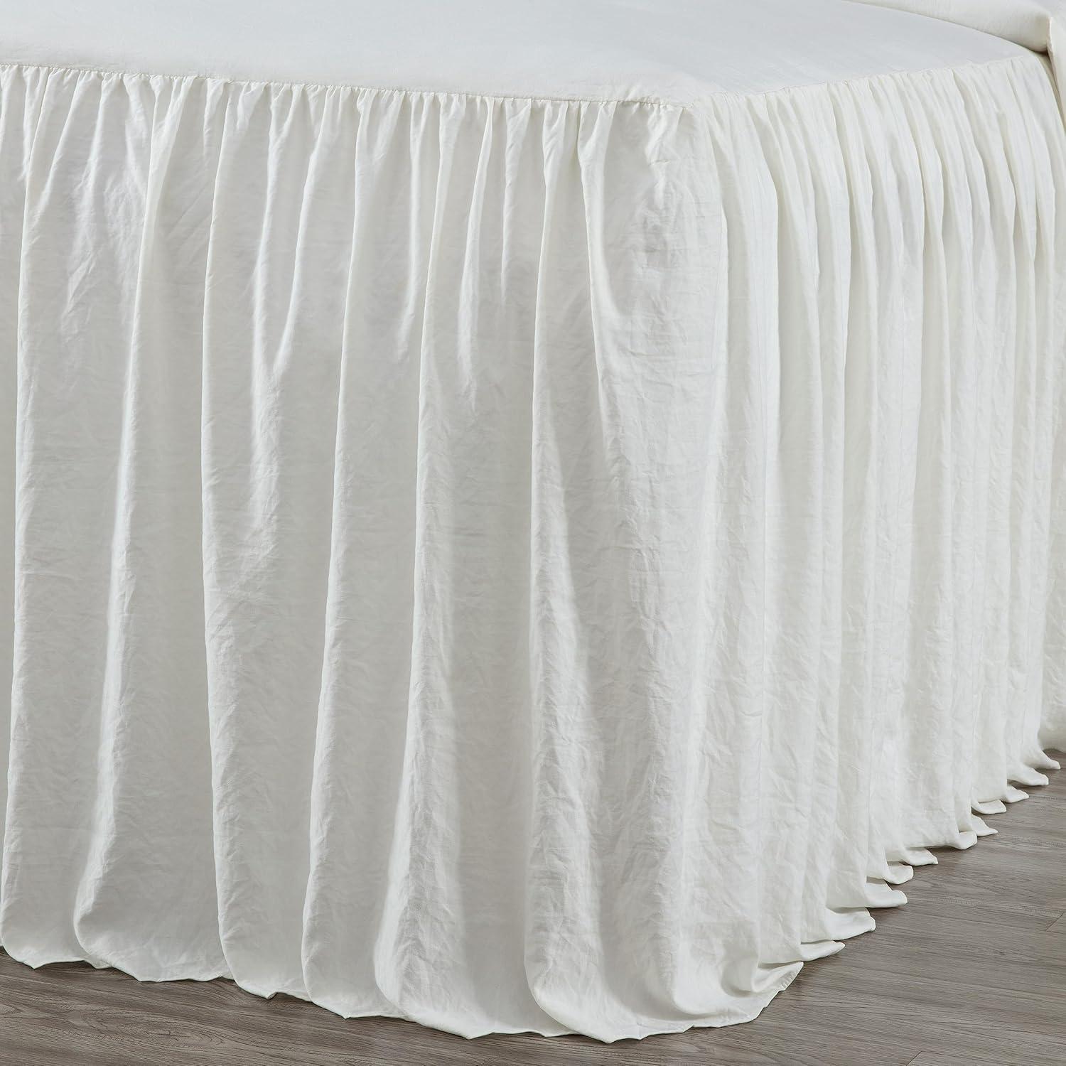 Chezmoi Collection Sinclair French Country Chic Ruffle Skirt Bedspread Set