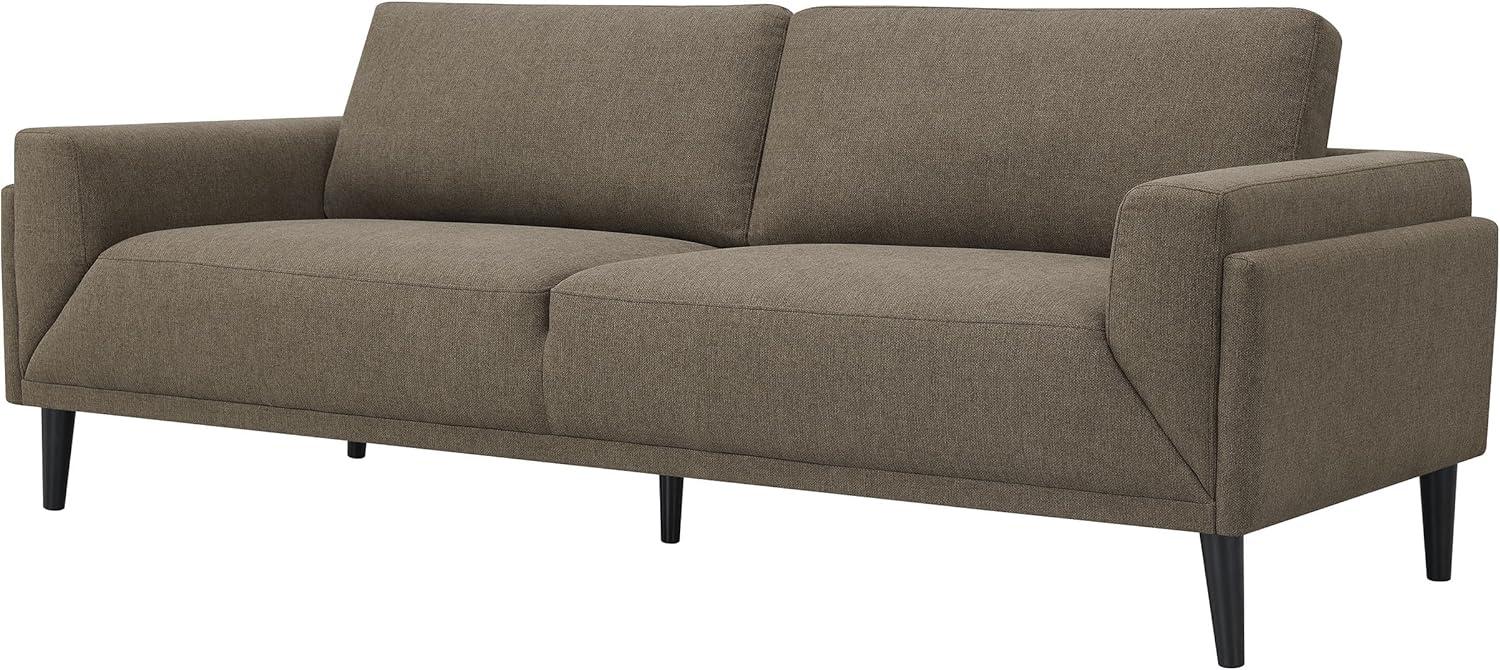 Coaster Rilynn Upholstered Fabric Sofa with Track Arms in Brown