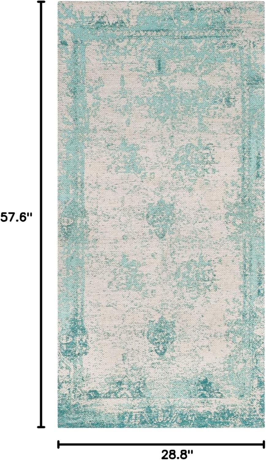 Classic Vintage CLV125 Power Loomed Accent Rug - Turquoise - 2'4"x4'8" - Safavieh.