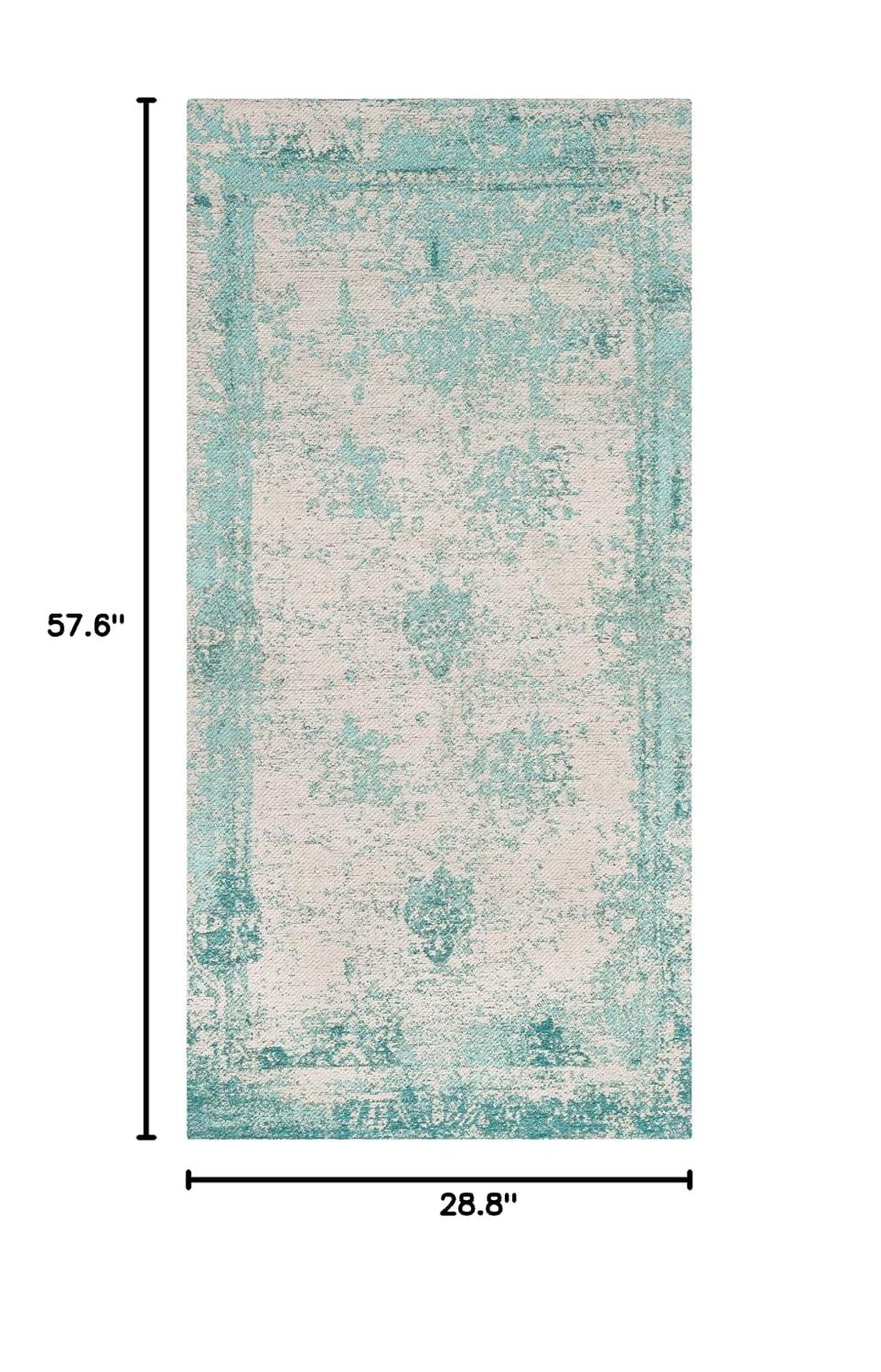Classic Vintage CLV125 Power Loomed Accent Rug - Turquoise - 2'4"x4'8" - Safavieh.
