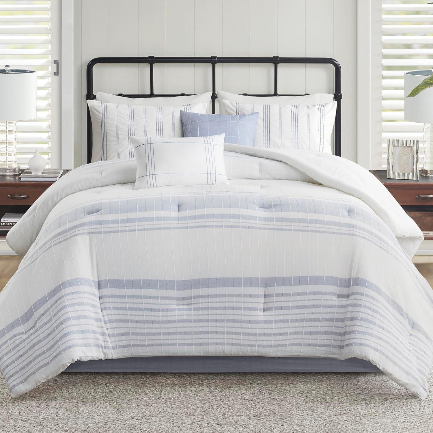 Cotton Jaquard Striped Comforter Set