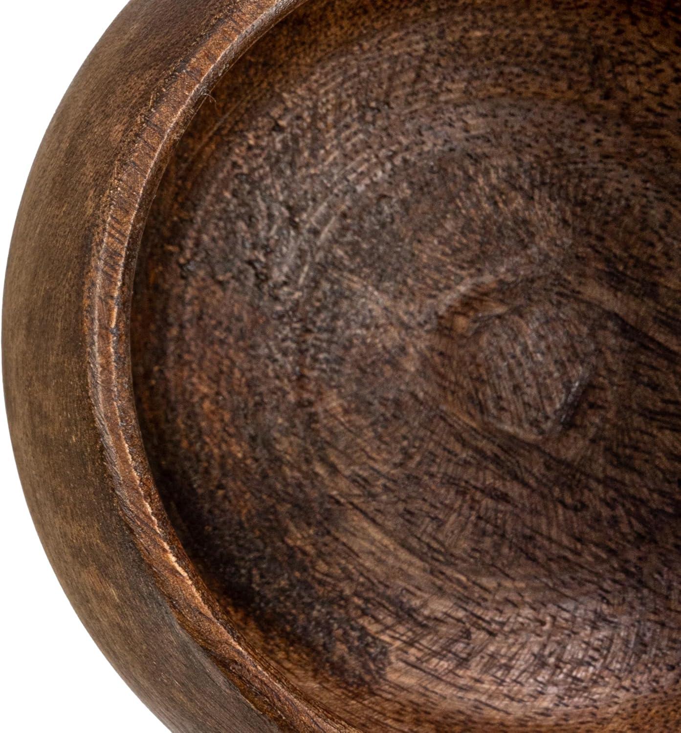 Creative Co-Op Mango Wood Bowl, Walnut Finish