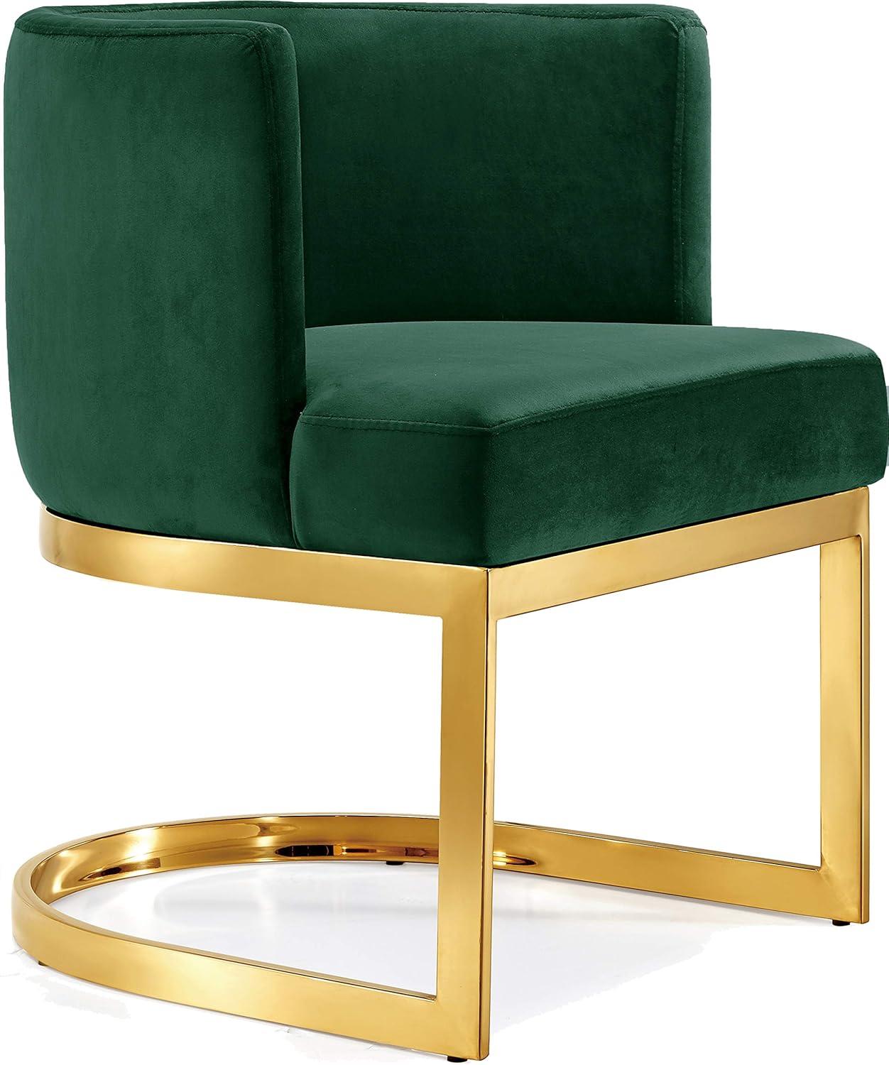 Gianna 19.5"H Velvet Dining Chair in Green-Meridian Furniture