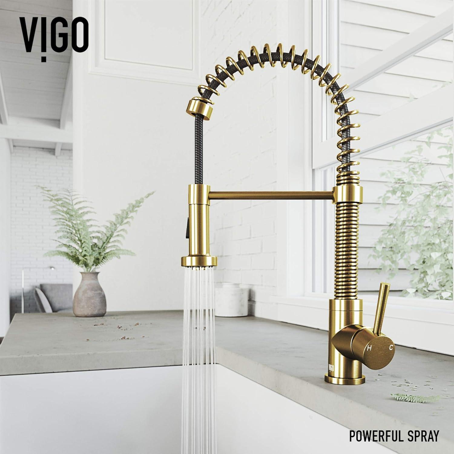 Edison 19" H 1-handle Pull-Down 2-Function Sprayer Kitchen Faucet