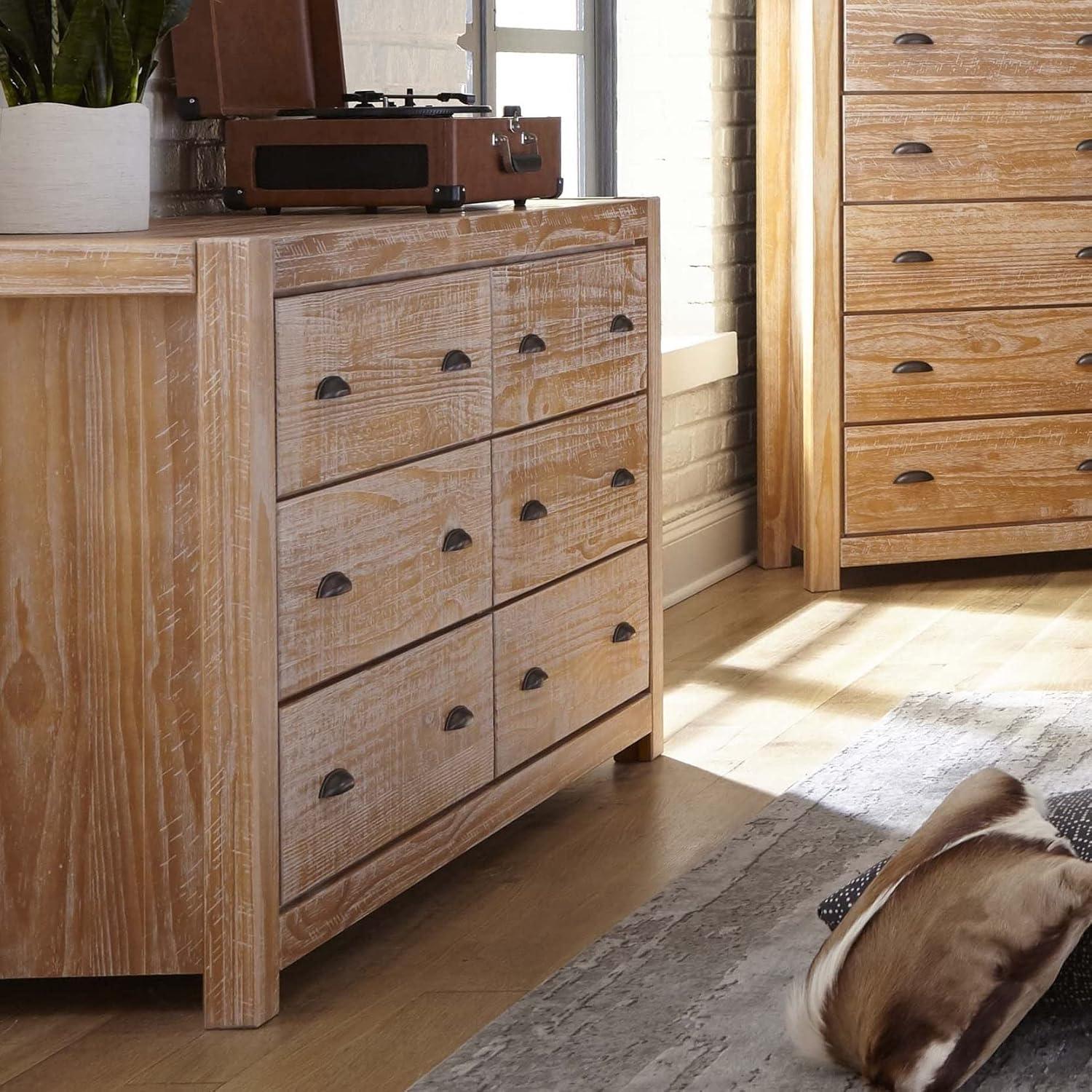 Montauk Solid Wood 59.5'' W 6 - Drawer Dresser