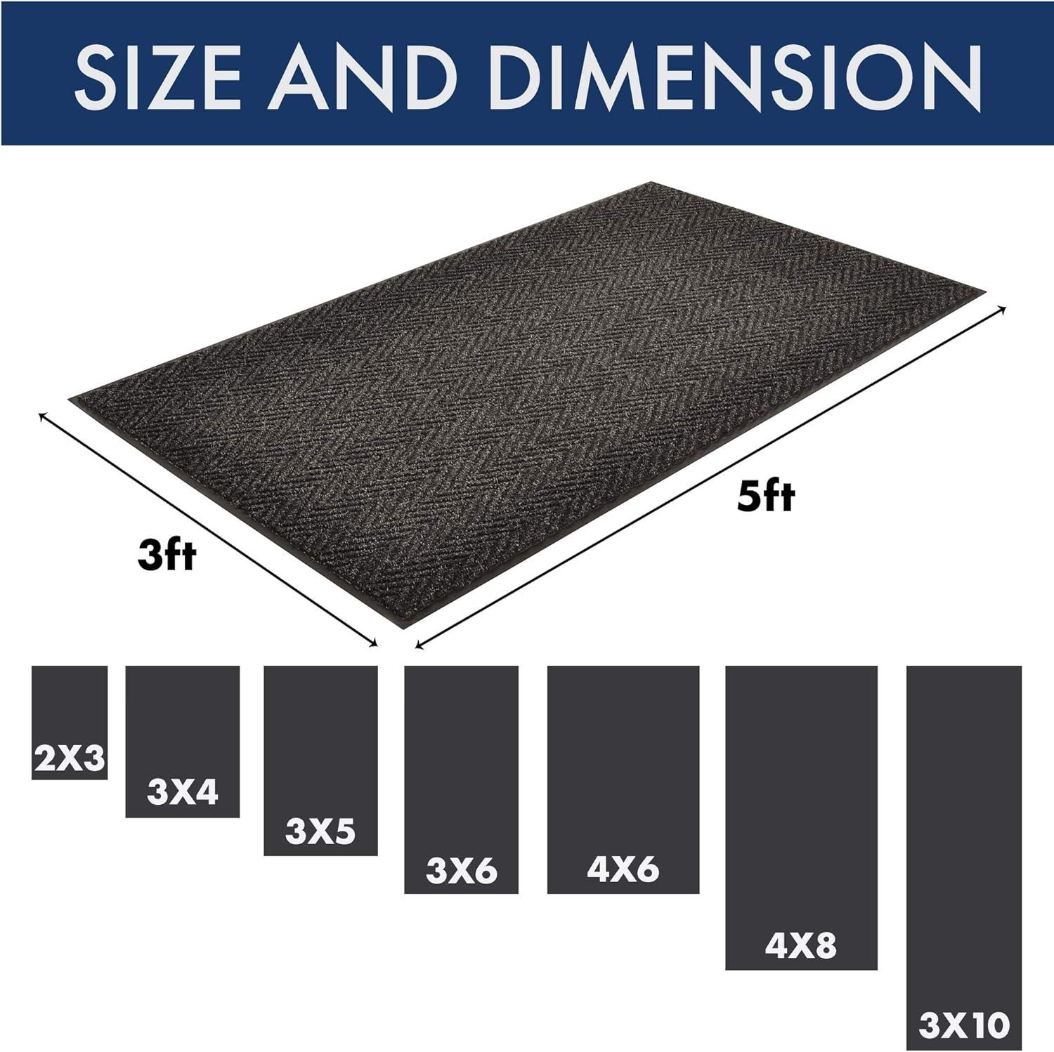 Notrax Carpeted Entrance Mat,Black,2ft. x 3ft. 118S0023CH