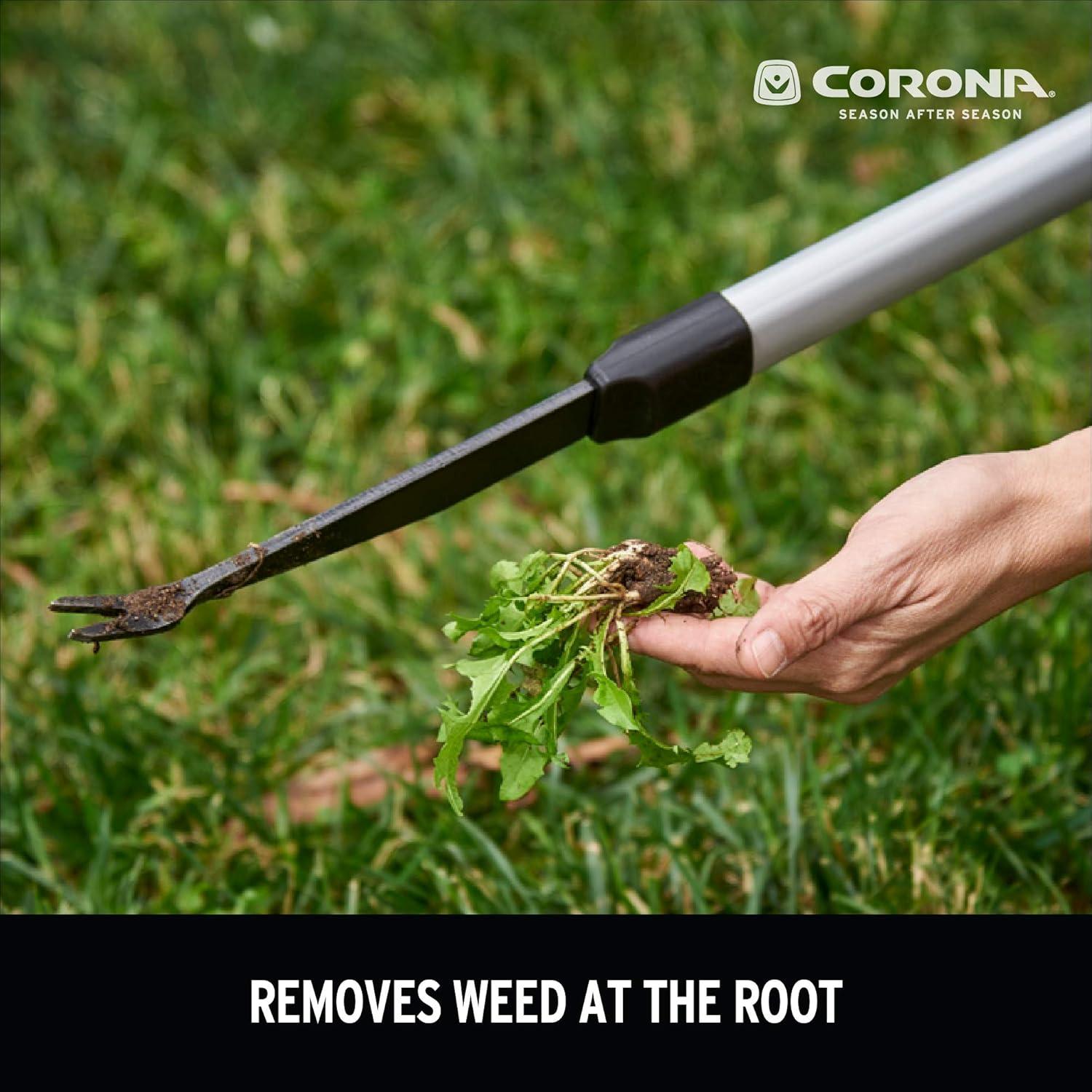 Corona Extended Reach Steel 2-Prong Weeder with ComfortGEL Grip