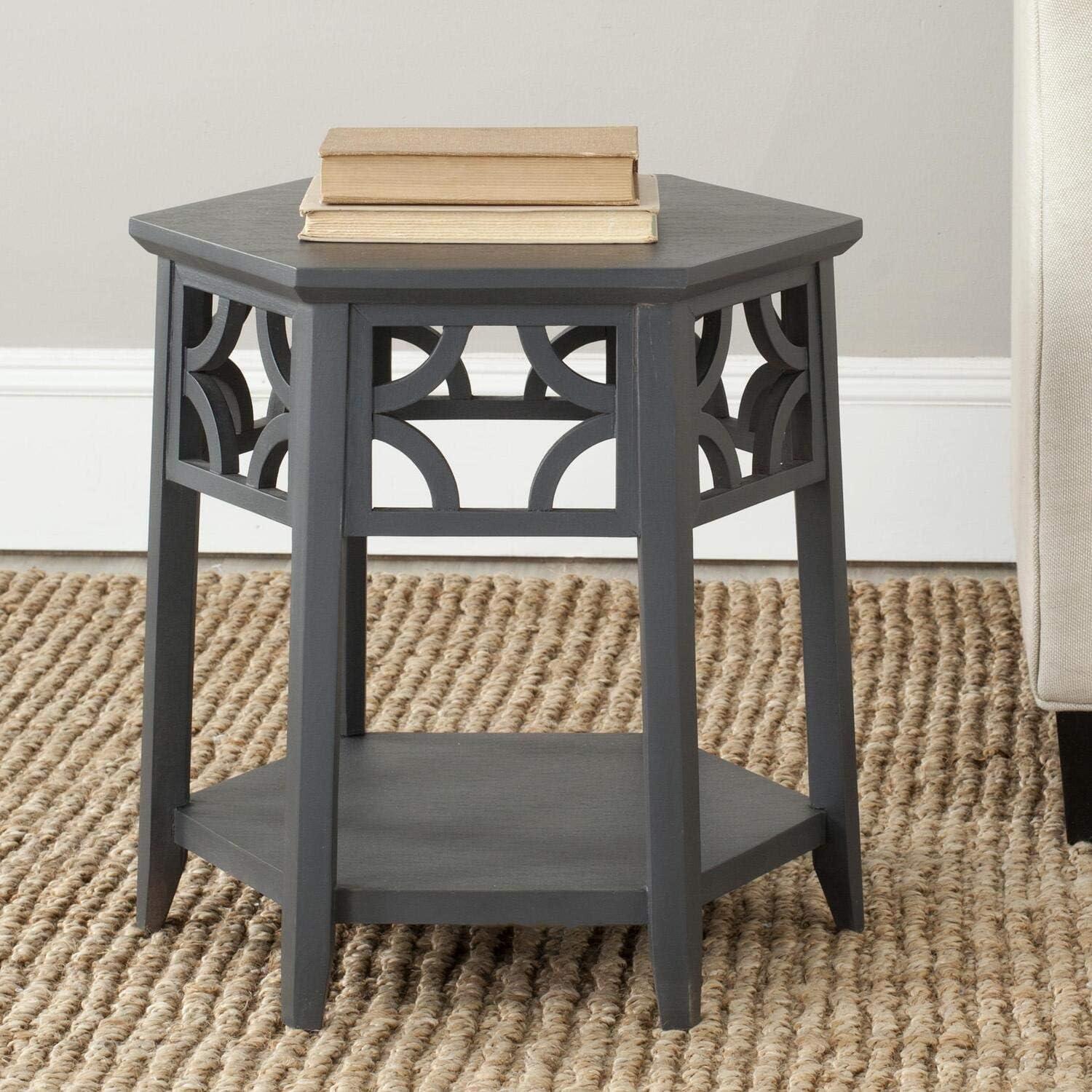 Connor Transitional Bayur Wood Hexagon End Table in Light Brown