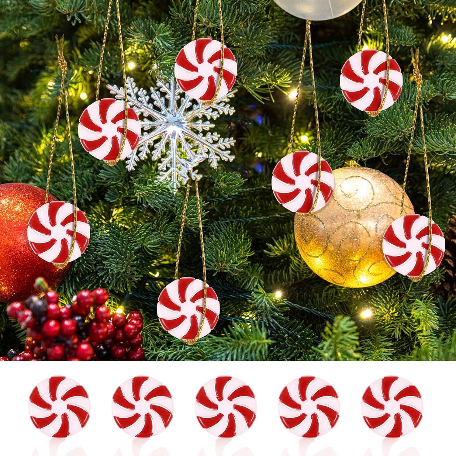 Gong KESYOO 50pcs Christmas Simulation Candies Decorations Christmas Tree Hanging Ornaments Acrylic Candy DIY Pendants