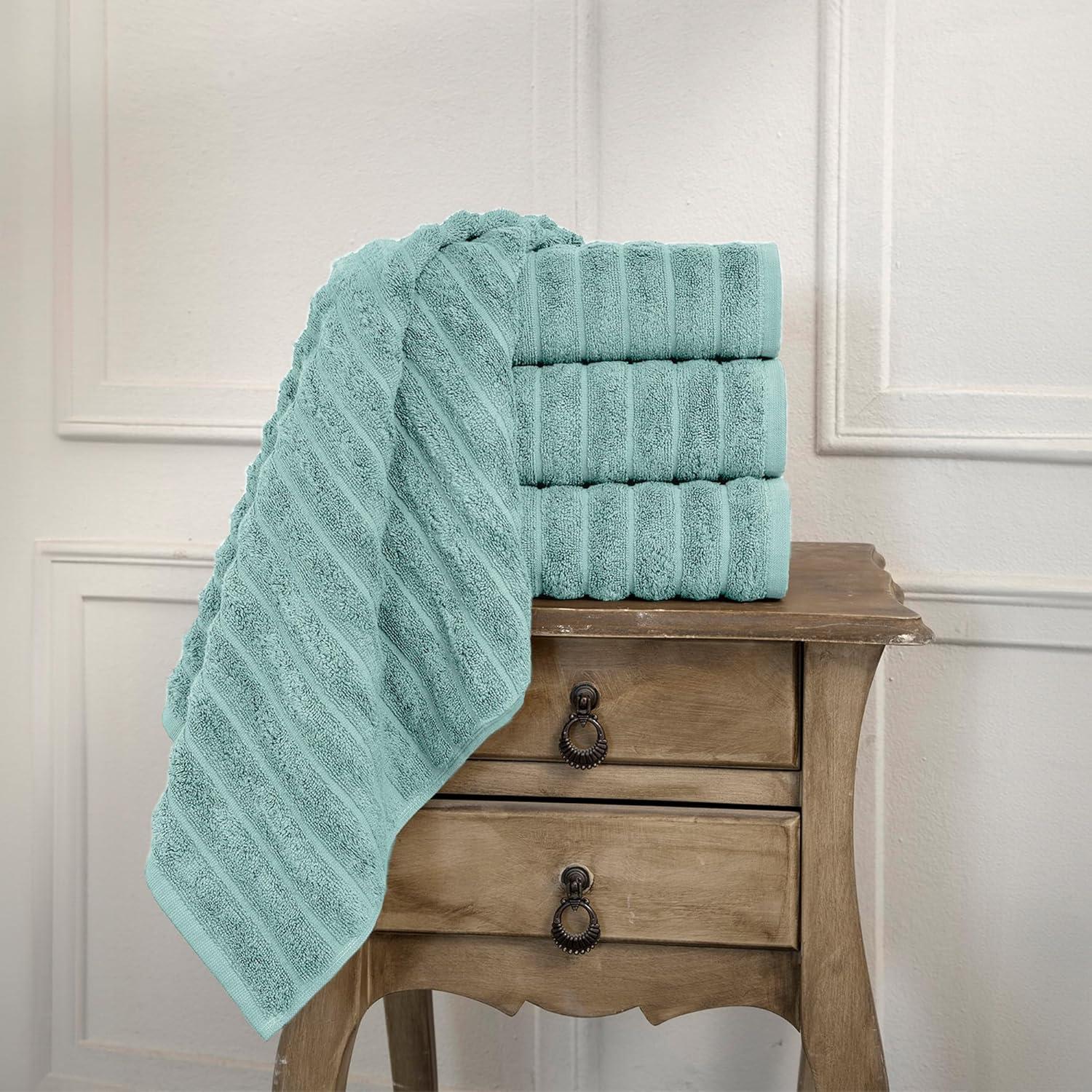 Spa Green Turkish Cotton Hand Towels Set of 4