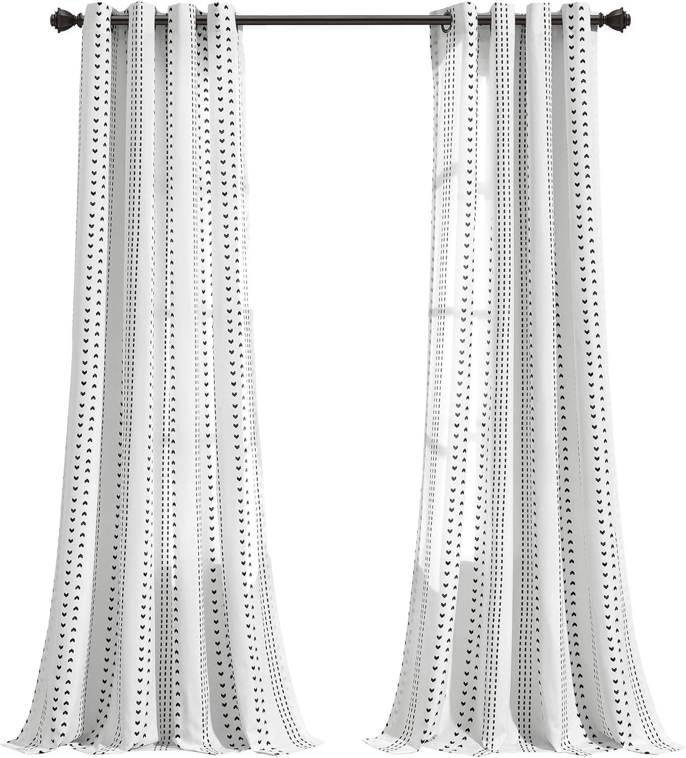 Lush Decor Polyester Semi Sheer Curtain Pair (Set of 2)