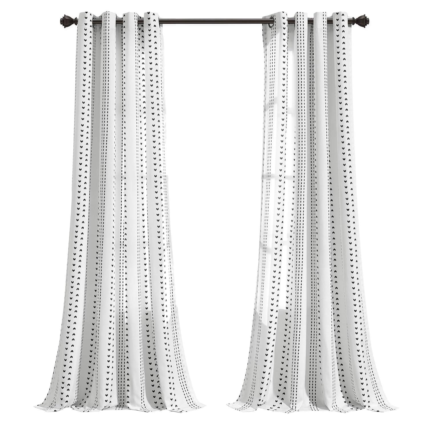 Lush Decor Polyester Semi Sheer Curtain Pair (Set of 2)