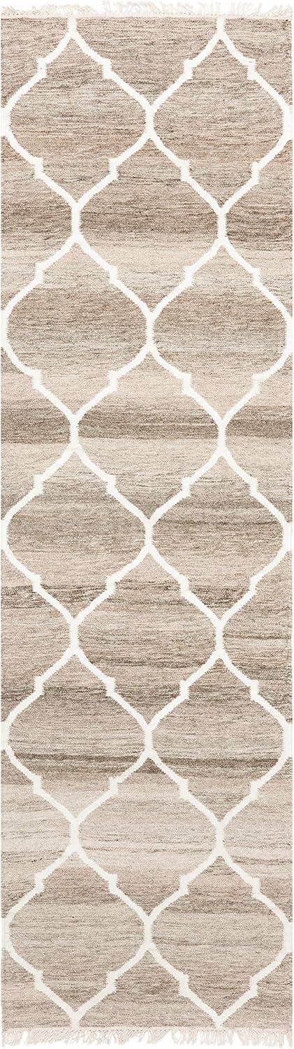House of Hampton® Towles Natural Hand Woven 60% Wool, 20% Viscose, And 20% Cotton Geometric Rug
