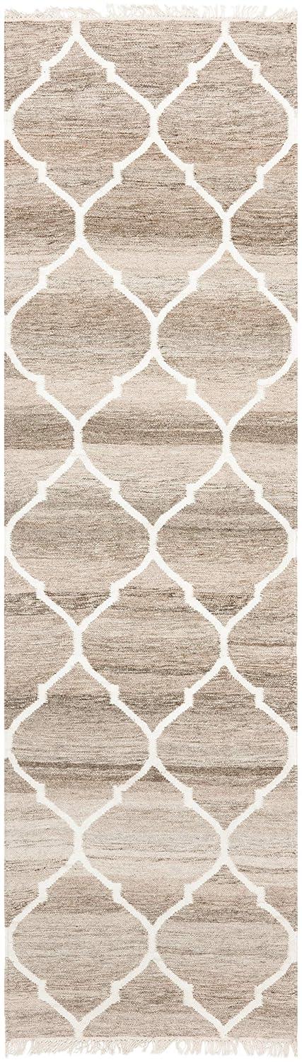 House of Hampton® Towles Natural Hand Woven 60% Wool, 20% Viscose, And 20% Cotton Geometric Rug