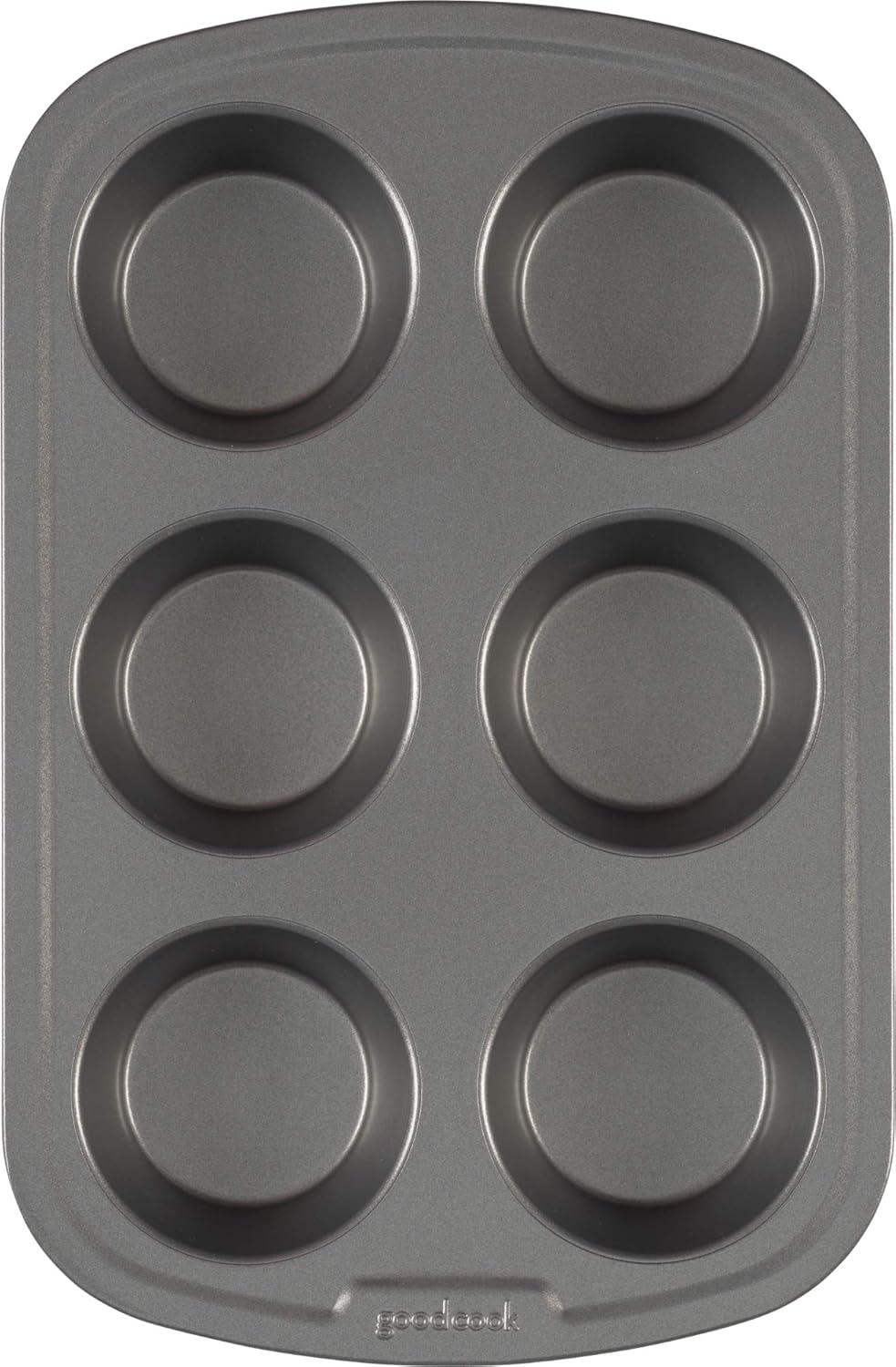 Jumbo Non-Stick 6-Cup Steel Muffin Pan