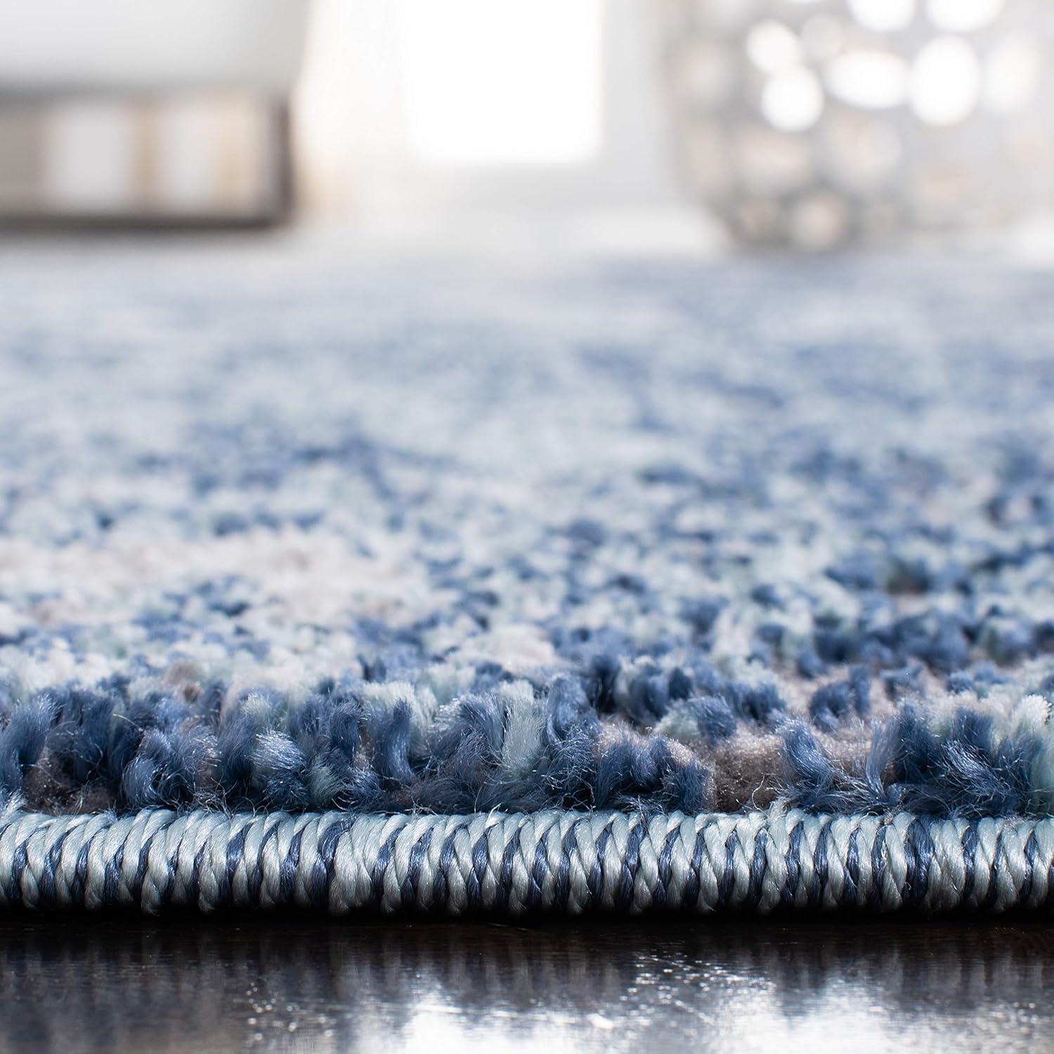 Aston ASN710 Power Loomed Area Rug - Navy/Grey - 3'x3' - Safavieh.