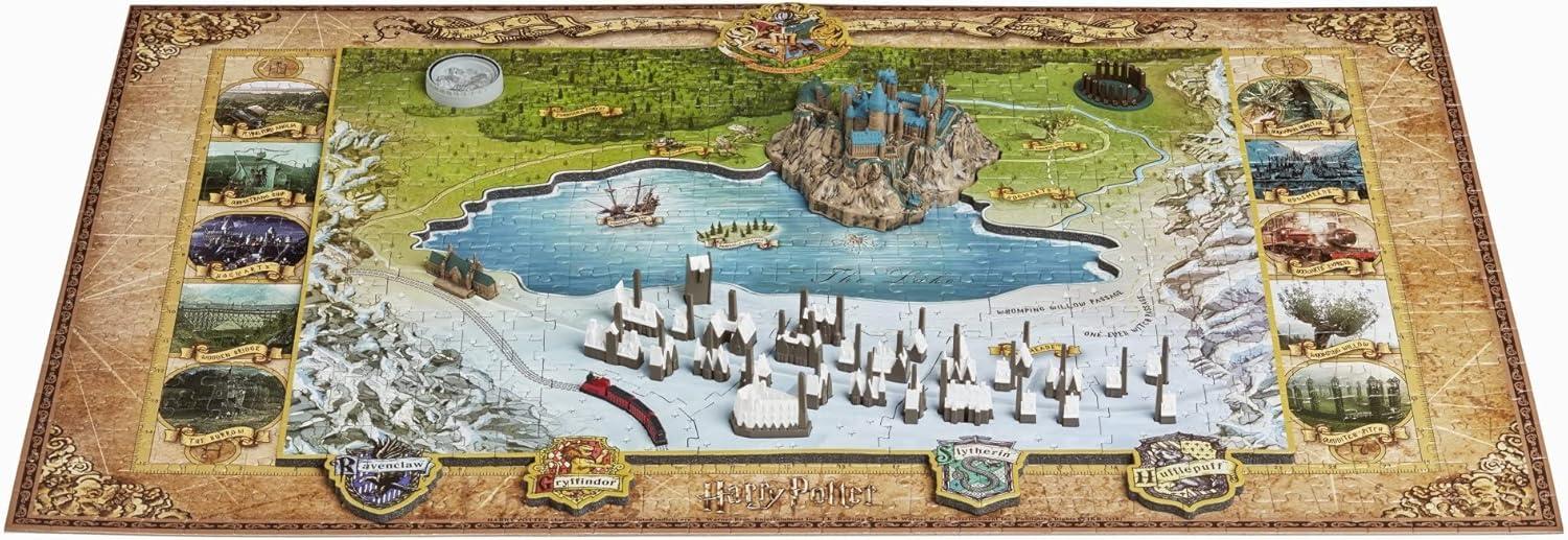 4D Cityscape Harry Potter Wizarding World Hogwarts & Hogsmeade Puzzle Standard, Multi (51108)