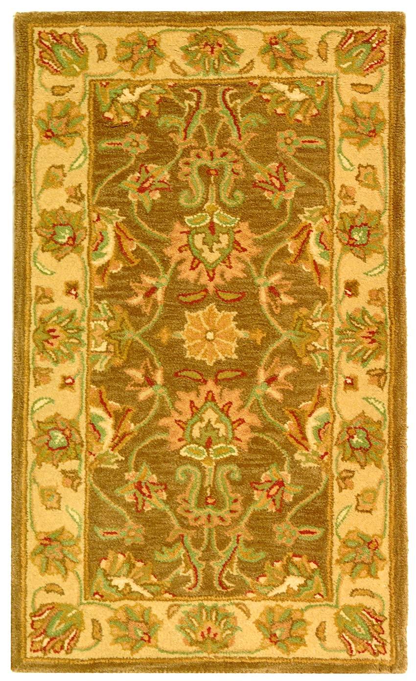 Heritage HG343 Handmade Accent Rug - 2'3"x4' - Brown/Ivory - Safavieh